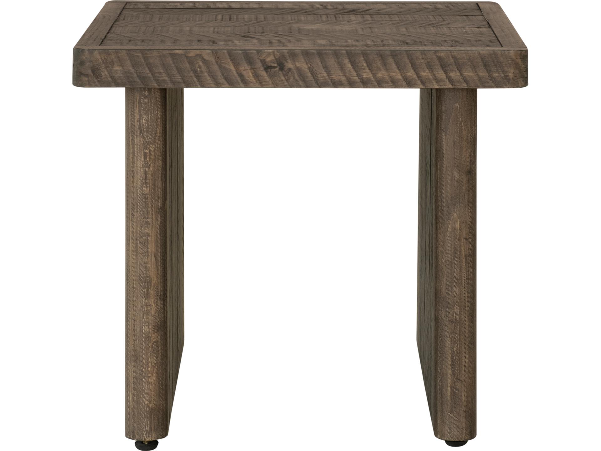 Monterey Square Wood Brown End Table