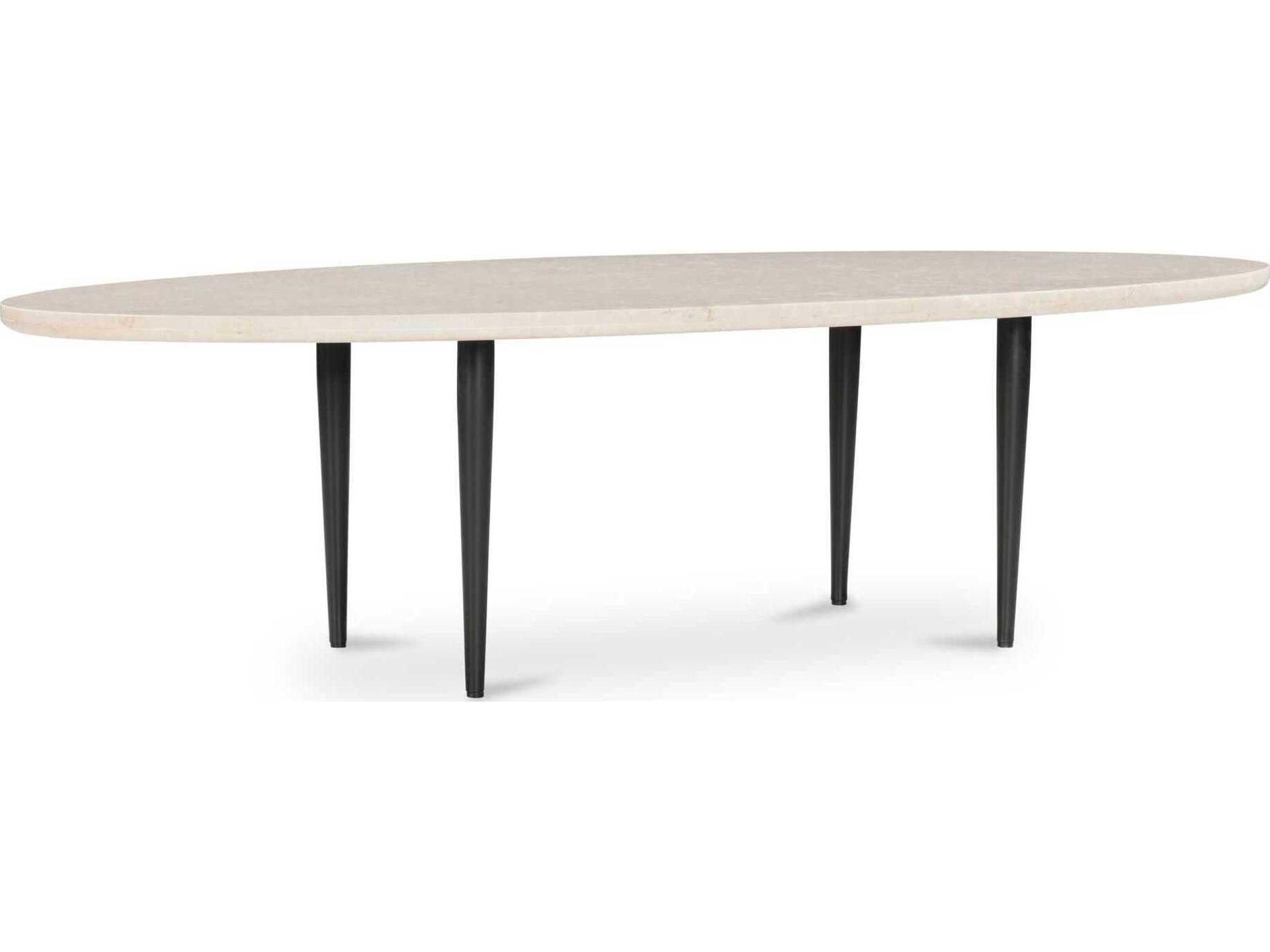 Winona Oval Marble Beige Coffee Table