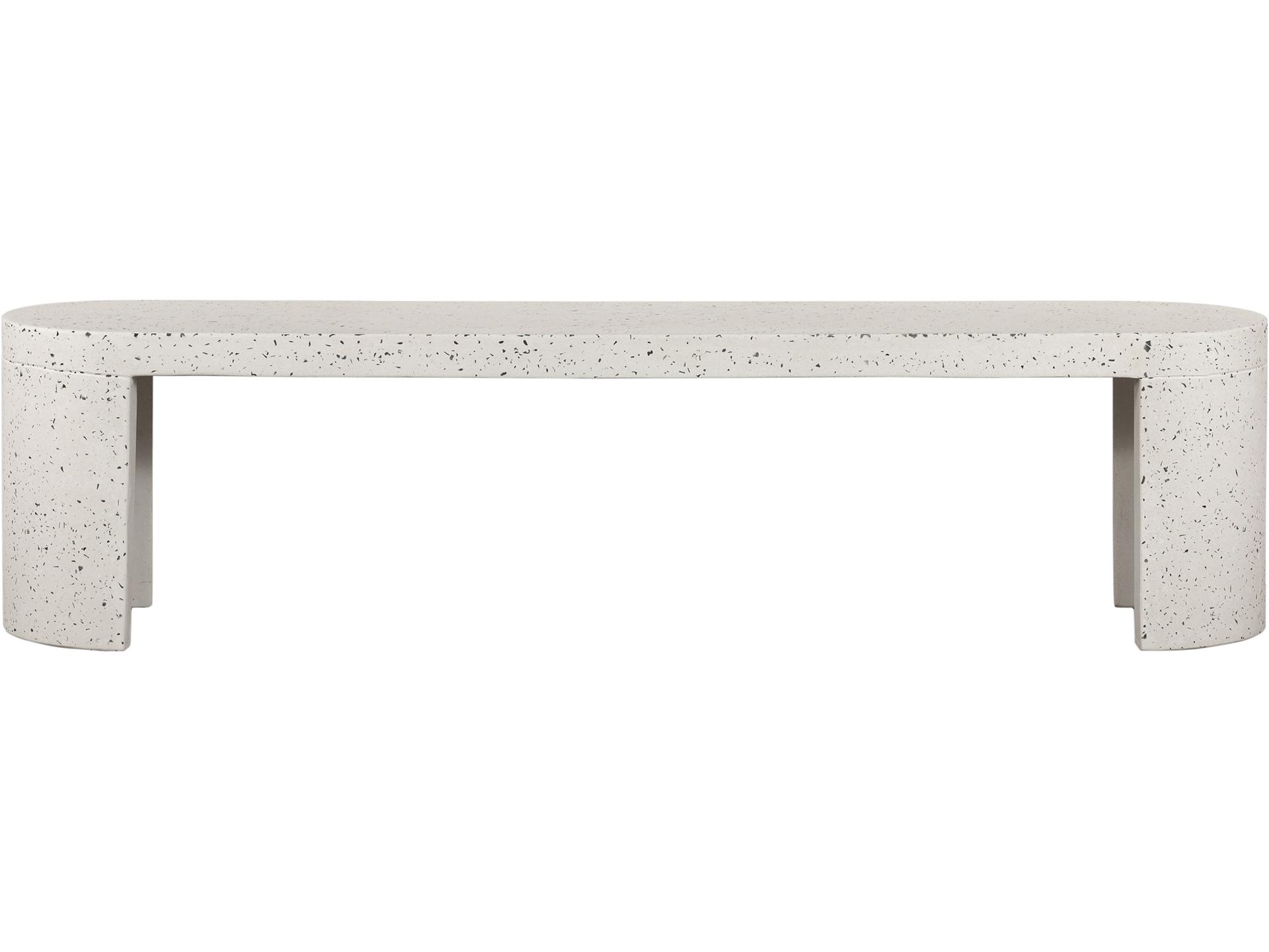 Lyon Greystone Terrazzo White Accent Bench