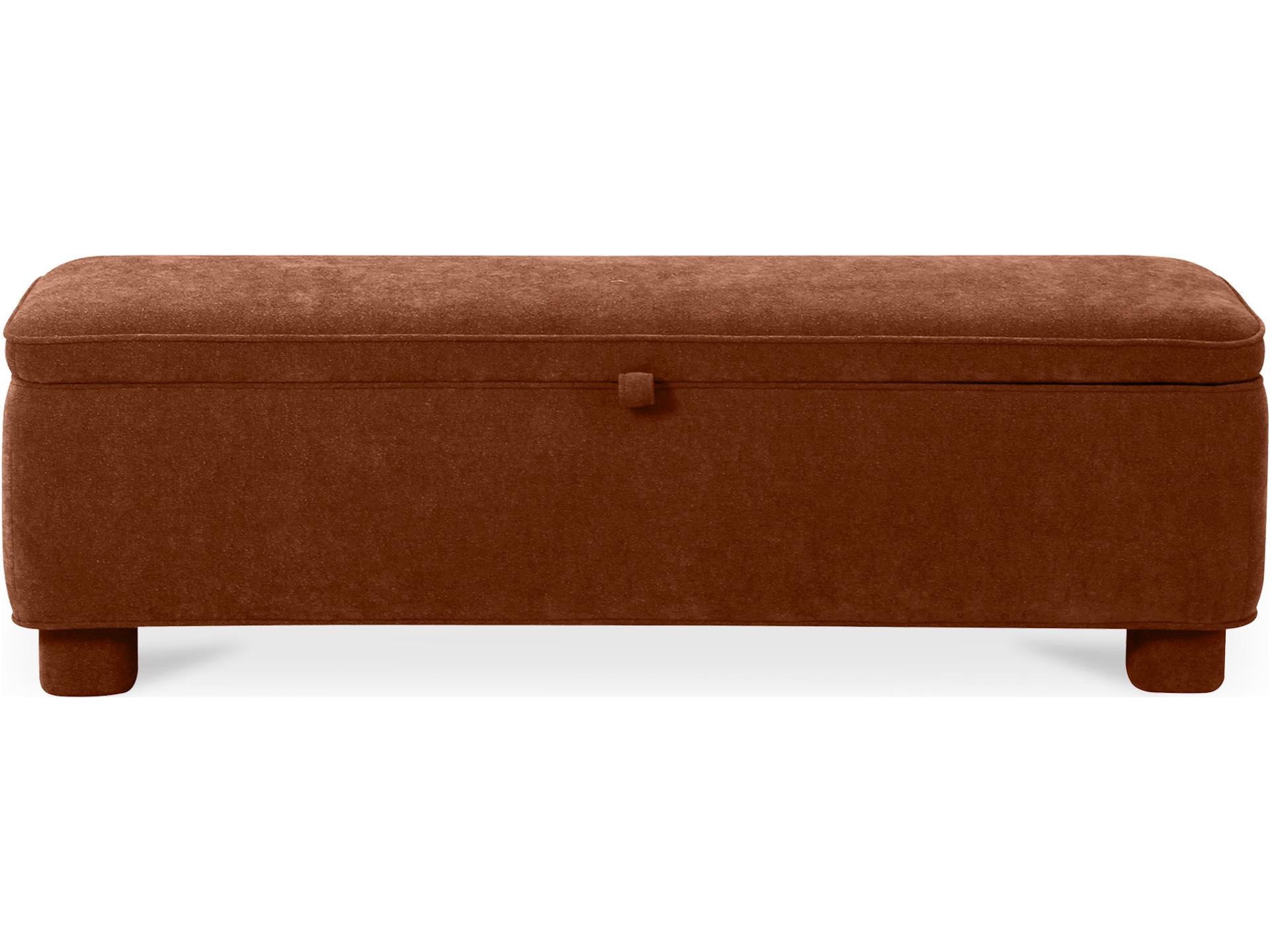 Moe's Home Ichigo Orange Upholstered Accent Bench