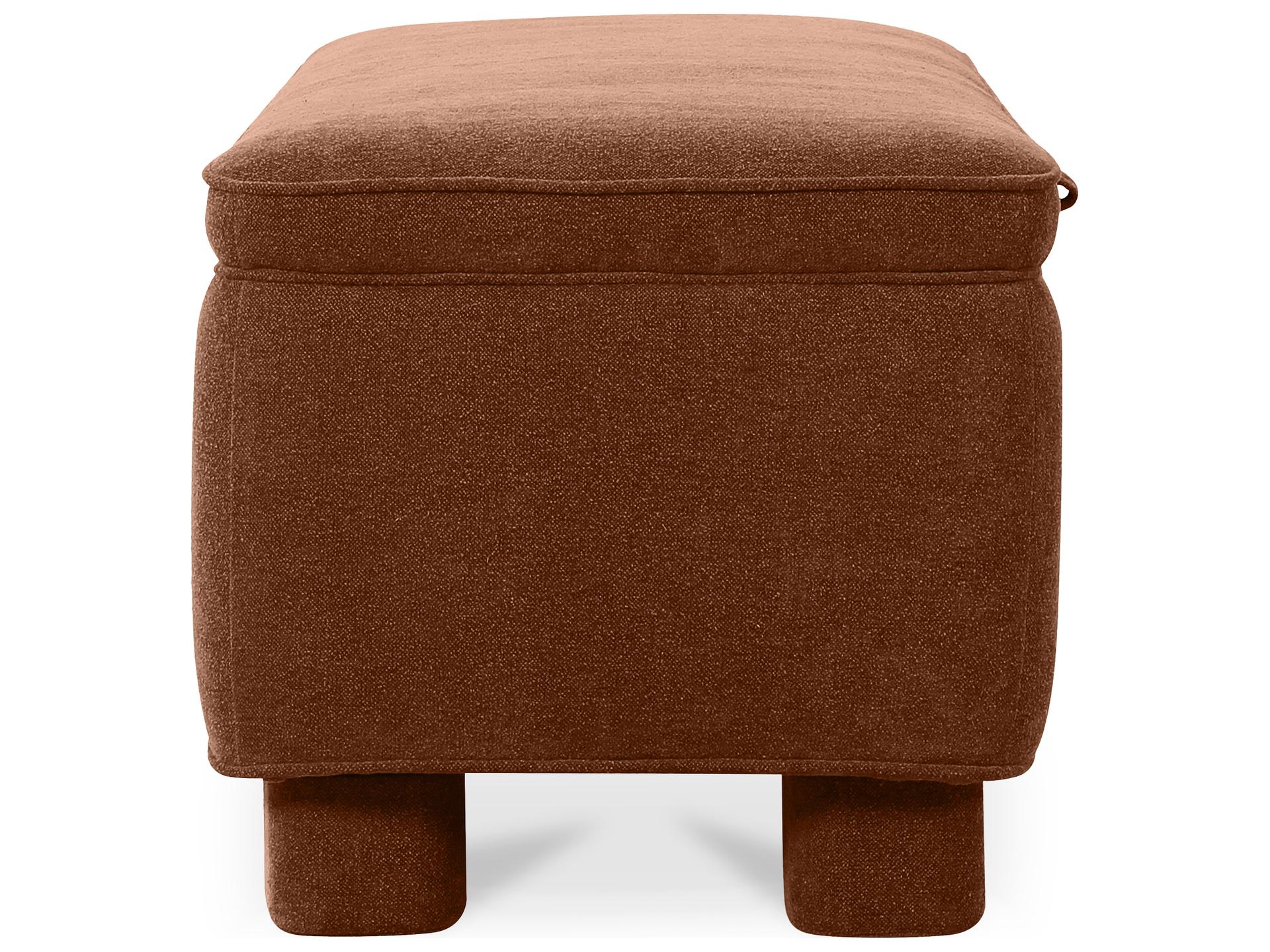 Moe's Home Ichigo Orange Upholstered Accent Bench