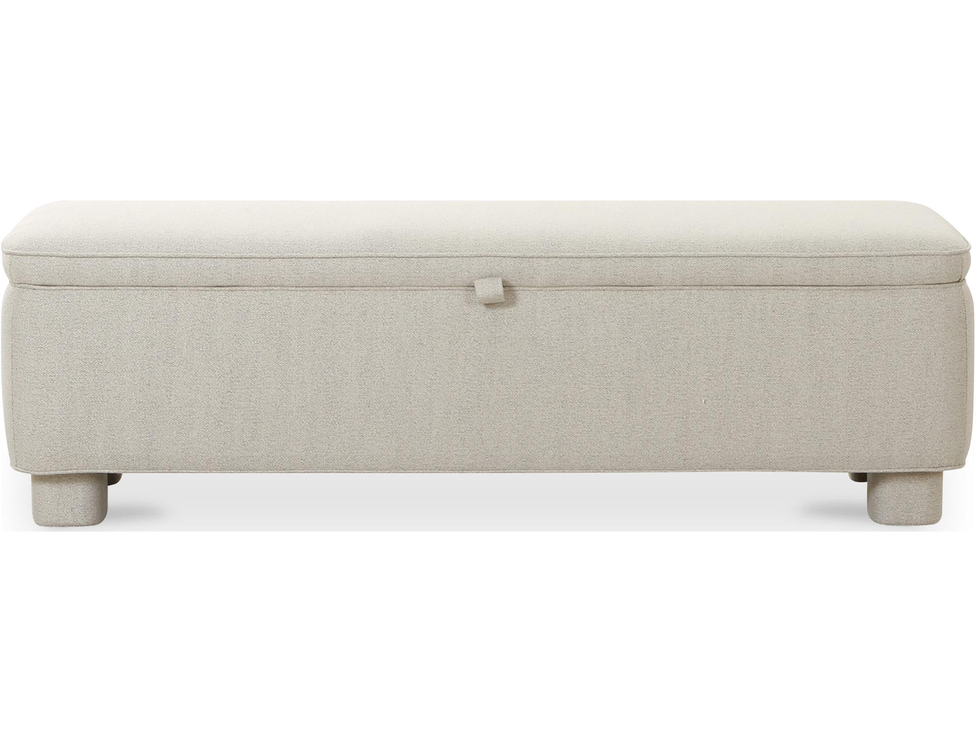 Ichigo Light Grey Upholstered Accent Bench