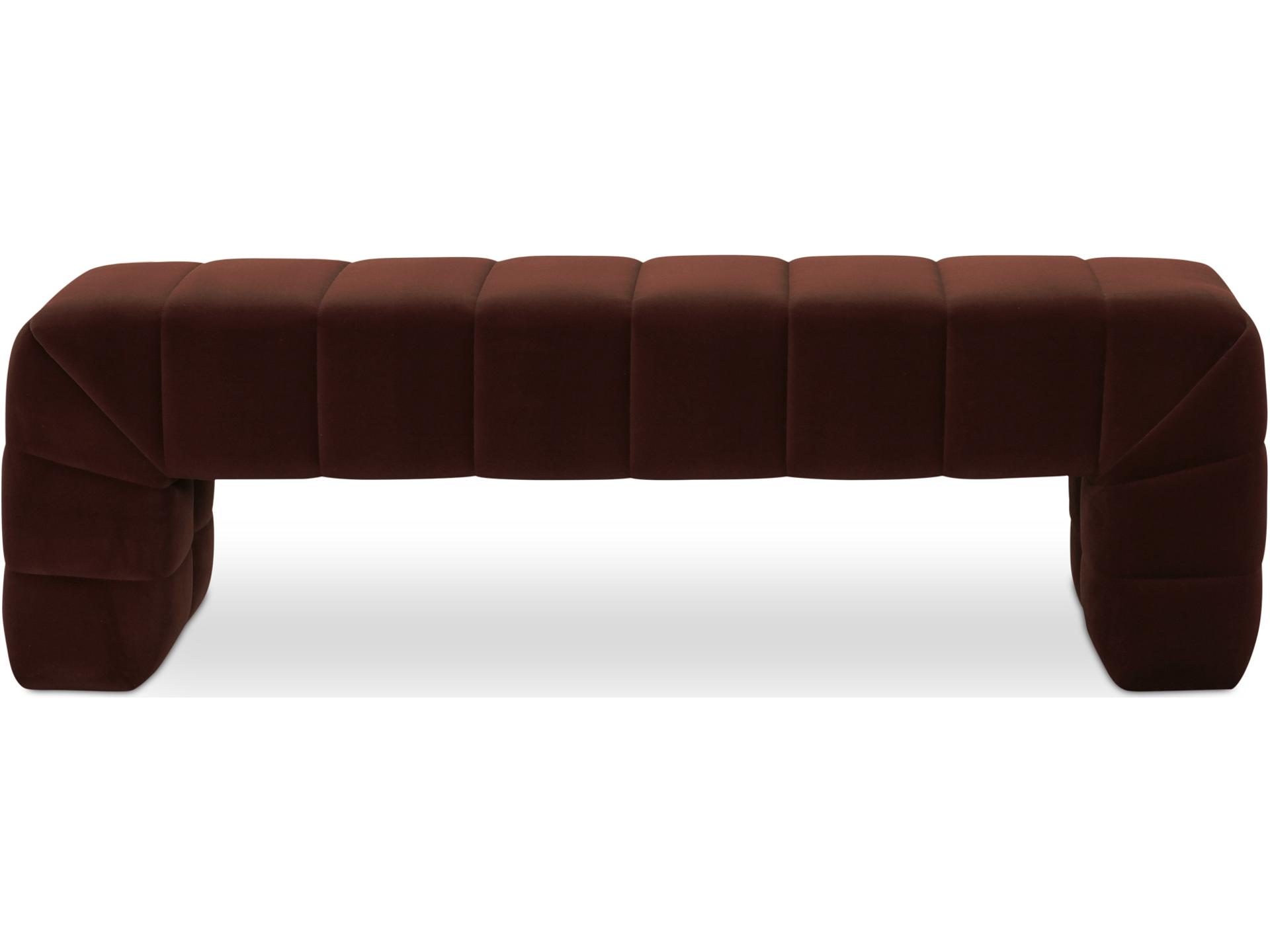 Verity Brown Upholstered Accent Bench
