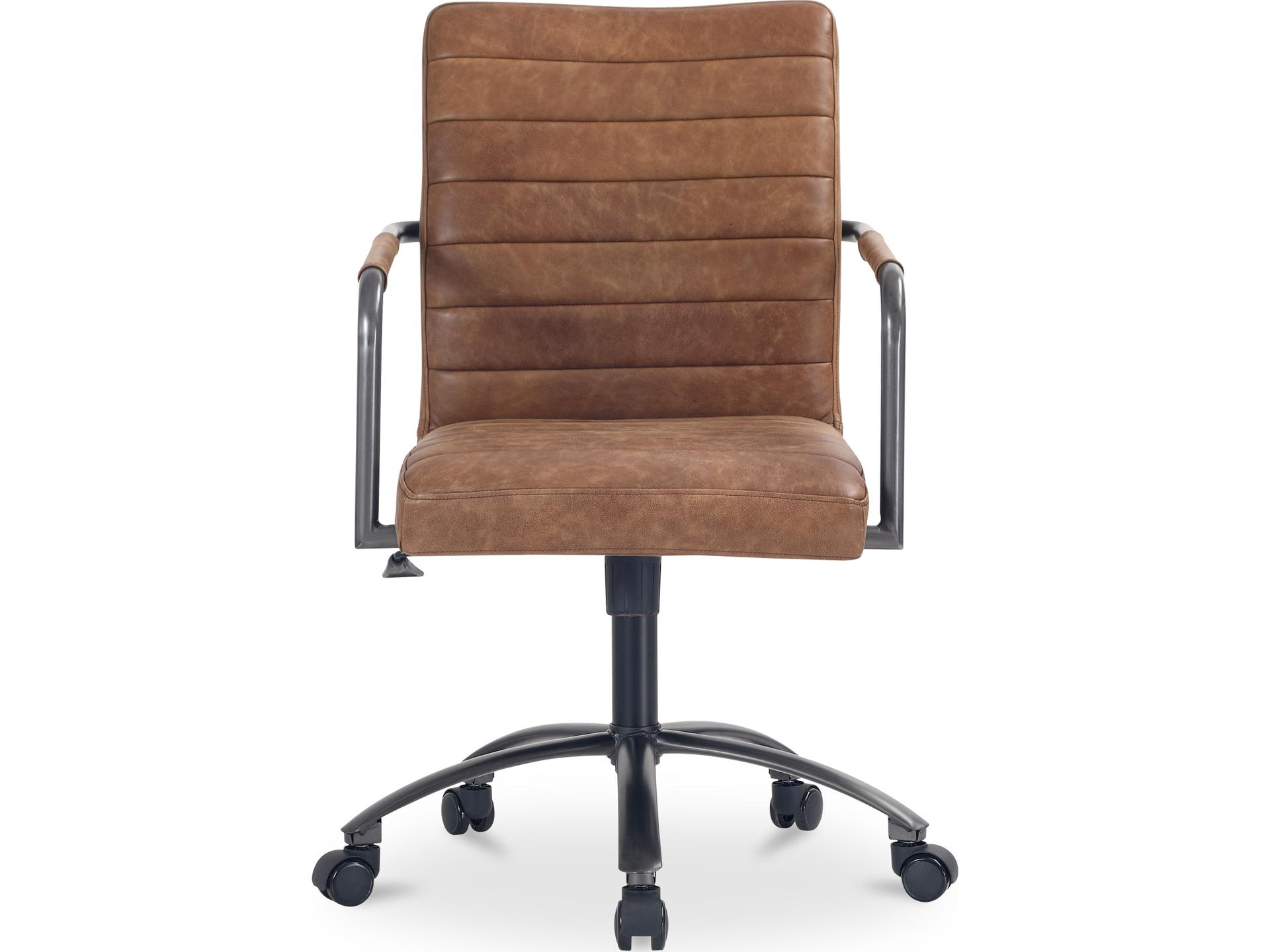 Roy Brown Leather Adjustable Office Chair