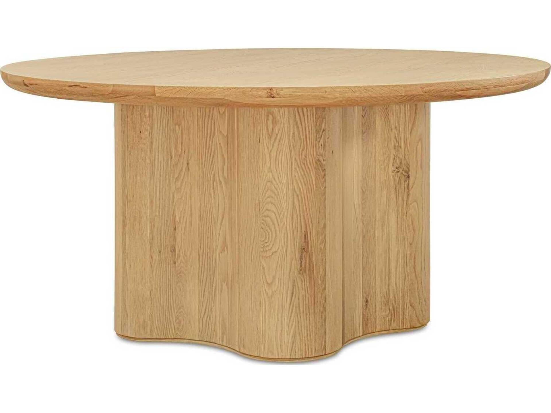Sidney Round Wood Natural Dining Table