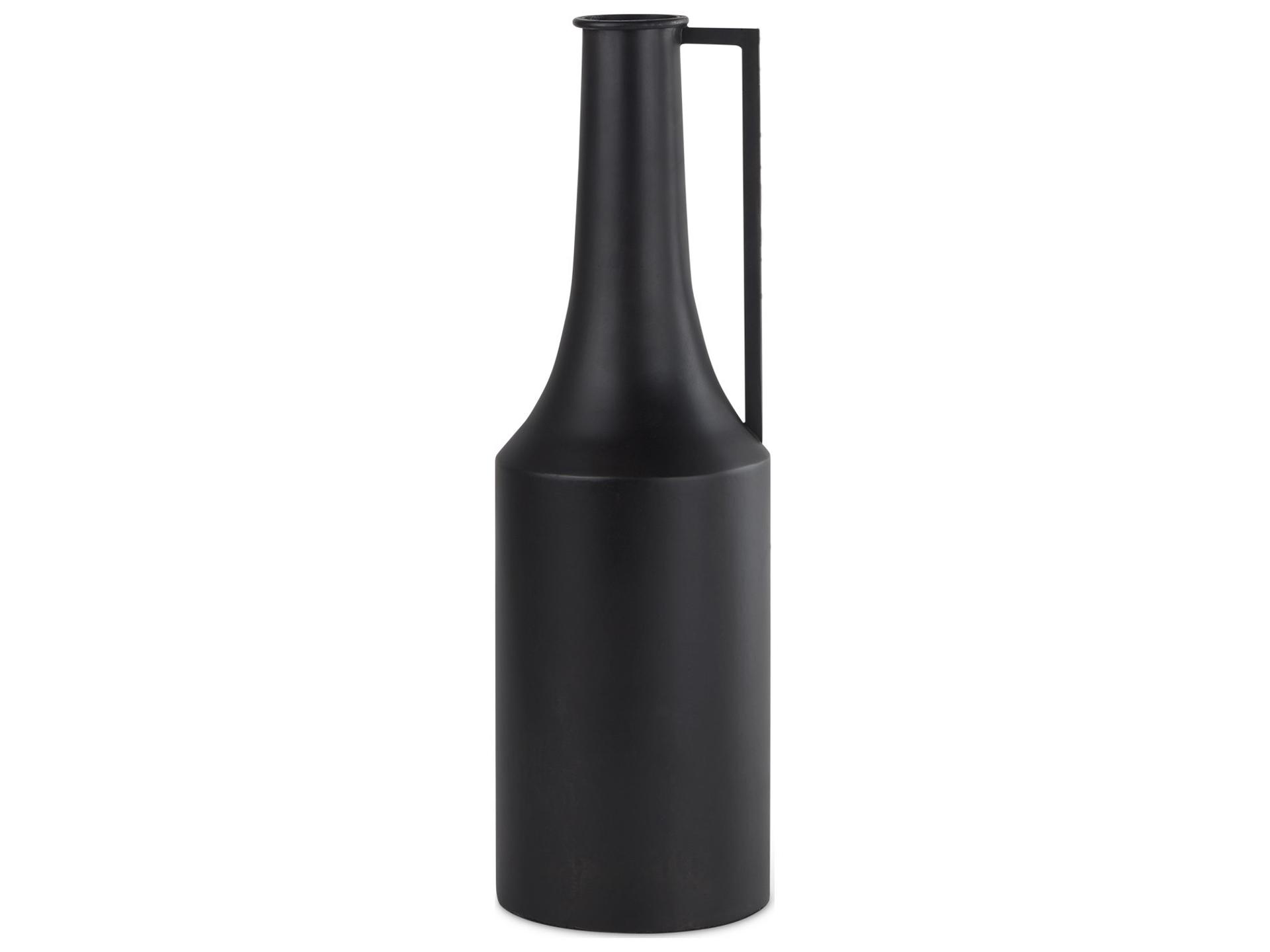 Aubrey Medium 18.0H Black Iron Flower Jug Vase