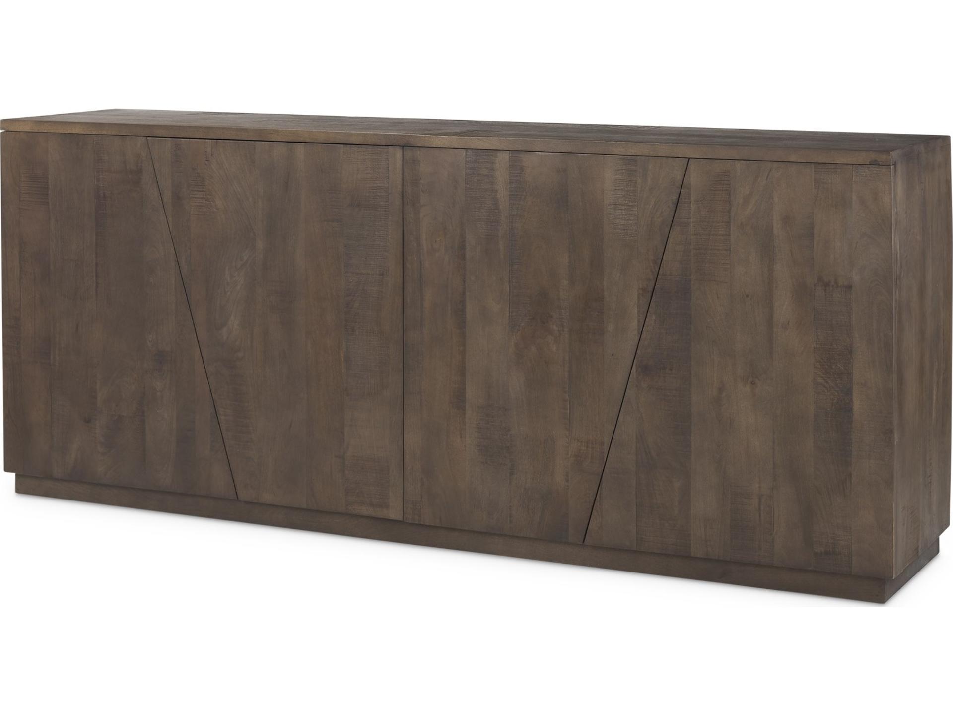 West 82.0L x 18.0W x 34.0H Wooden Angular Sideboard
