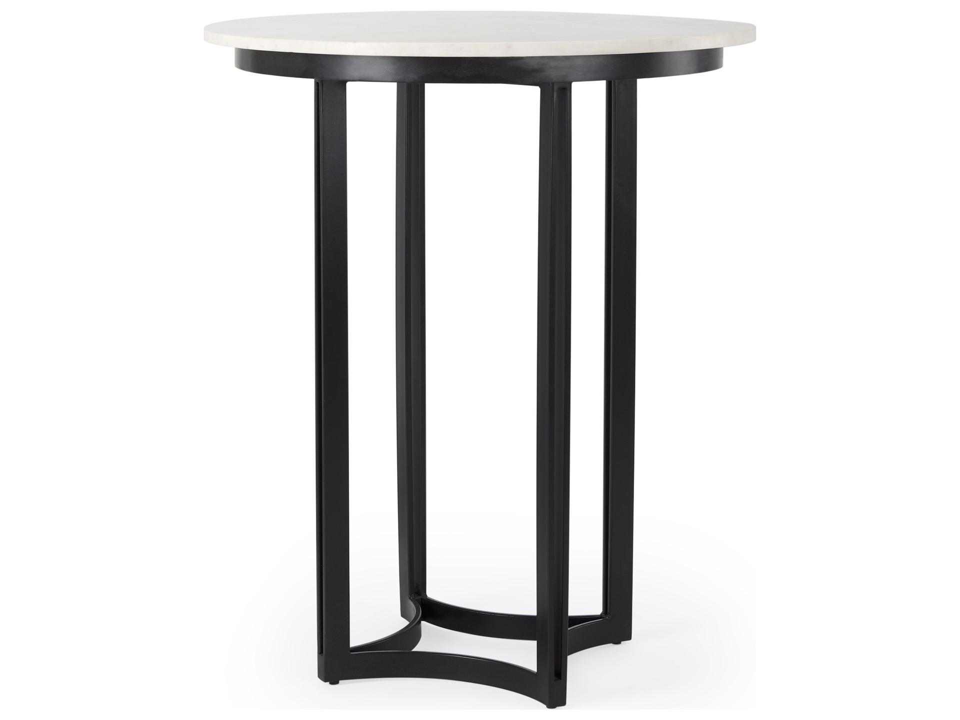 Tanner Marble & Matte Black Bistro Table