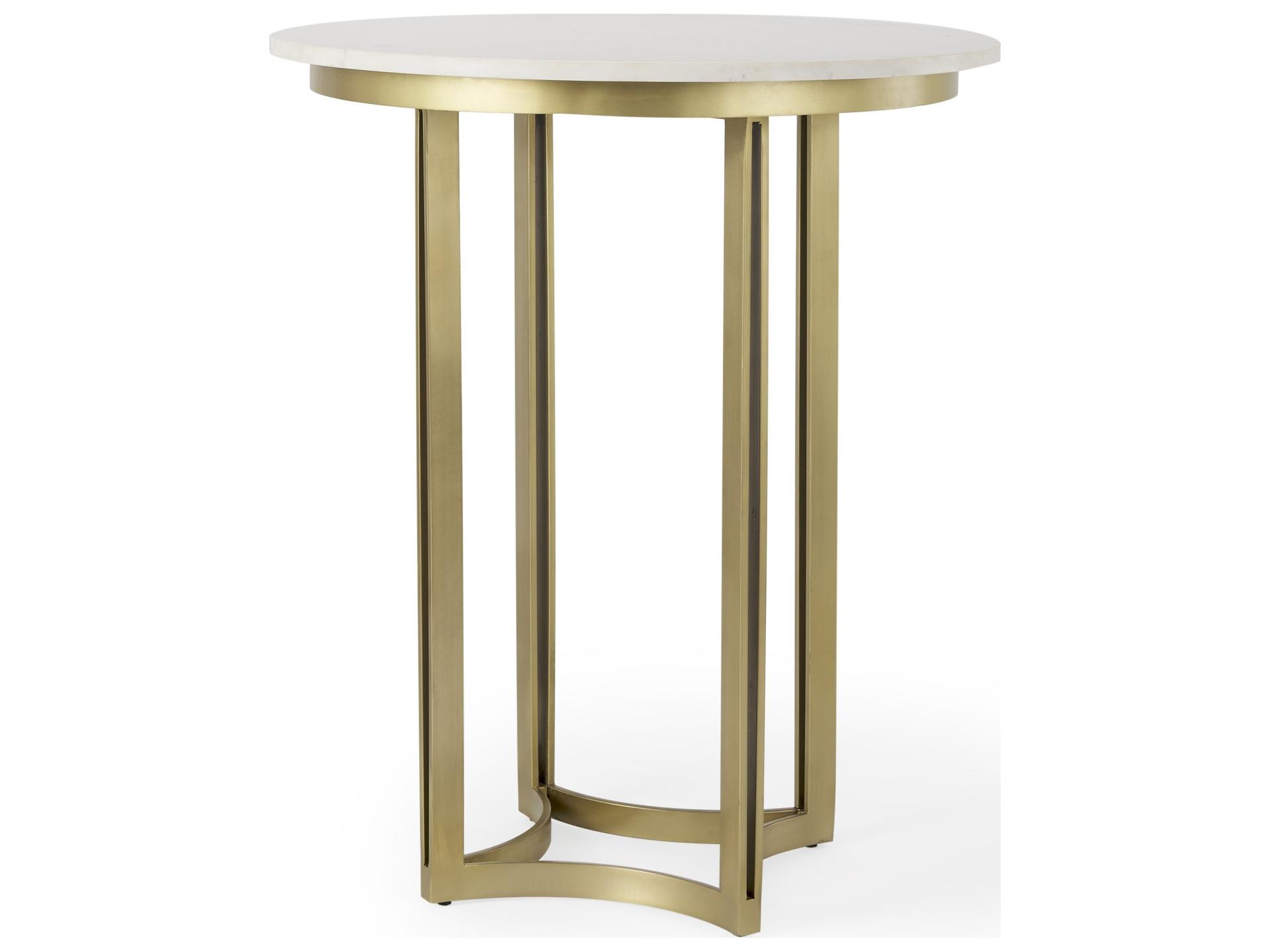 Tanner Marble & Gold Metal Bistro Table