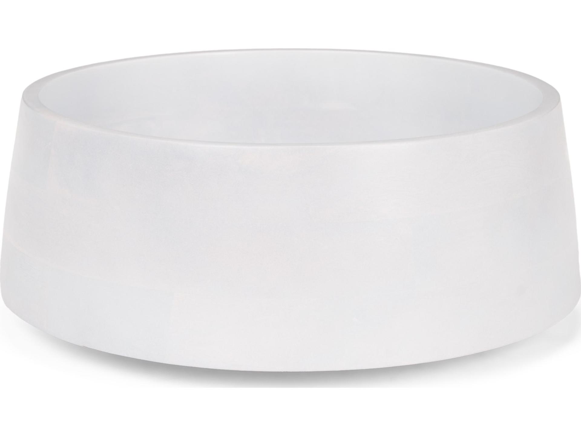 Kadara White Washed Solid Wood Decorative Bowl