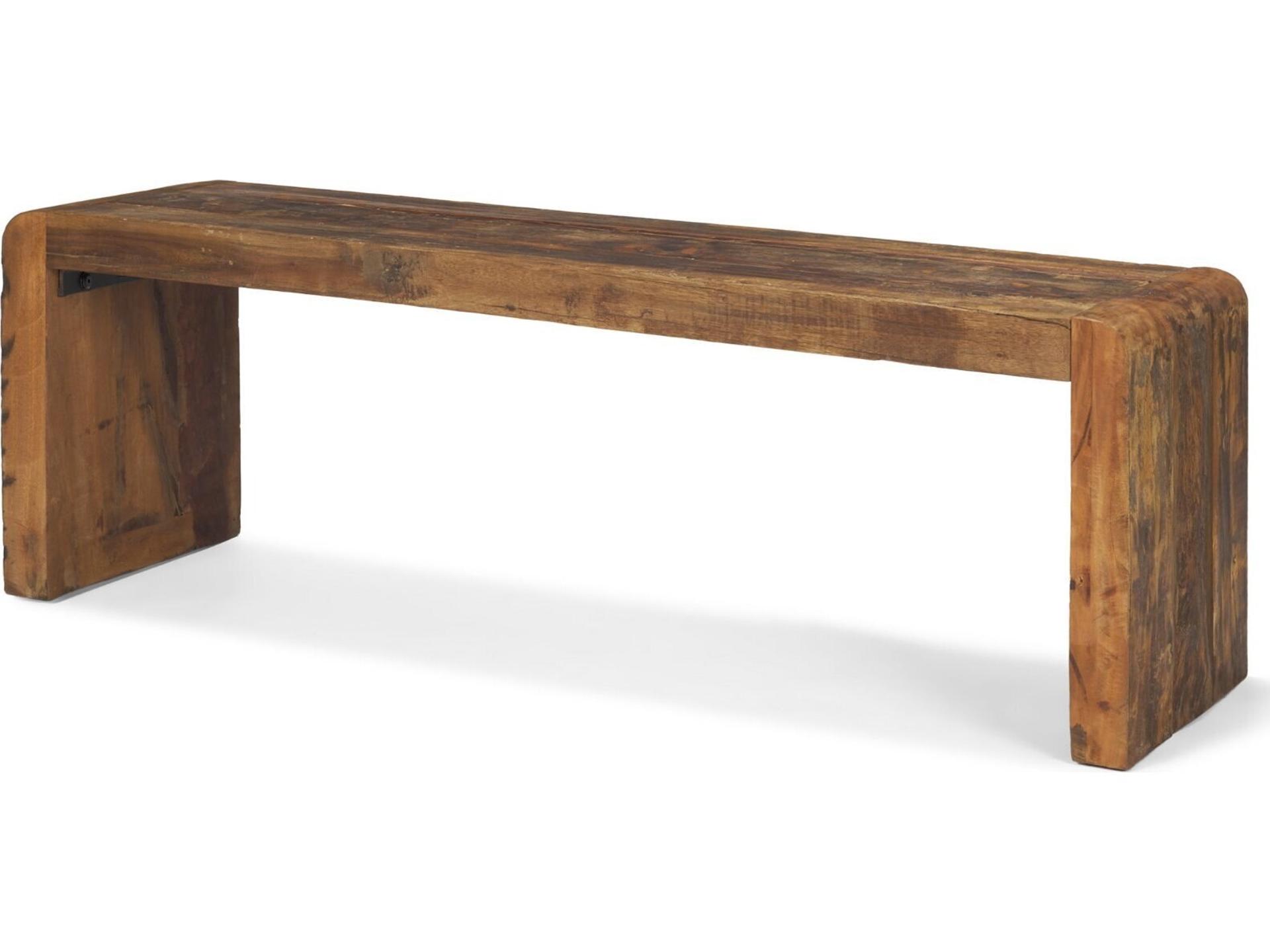 Estelle Rustic Brown Reclaimed Wood Bench