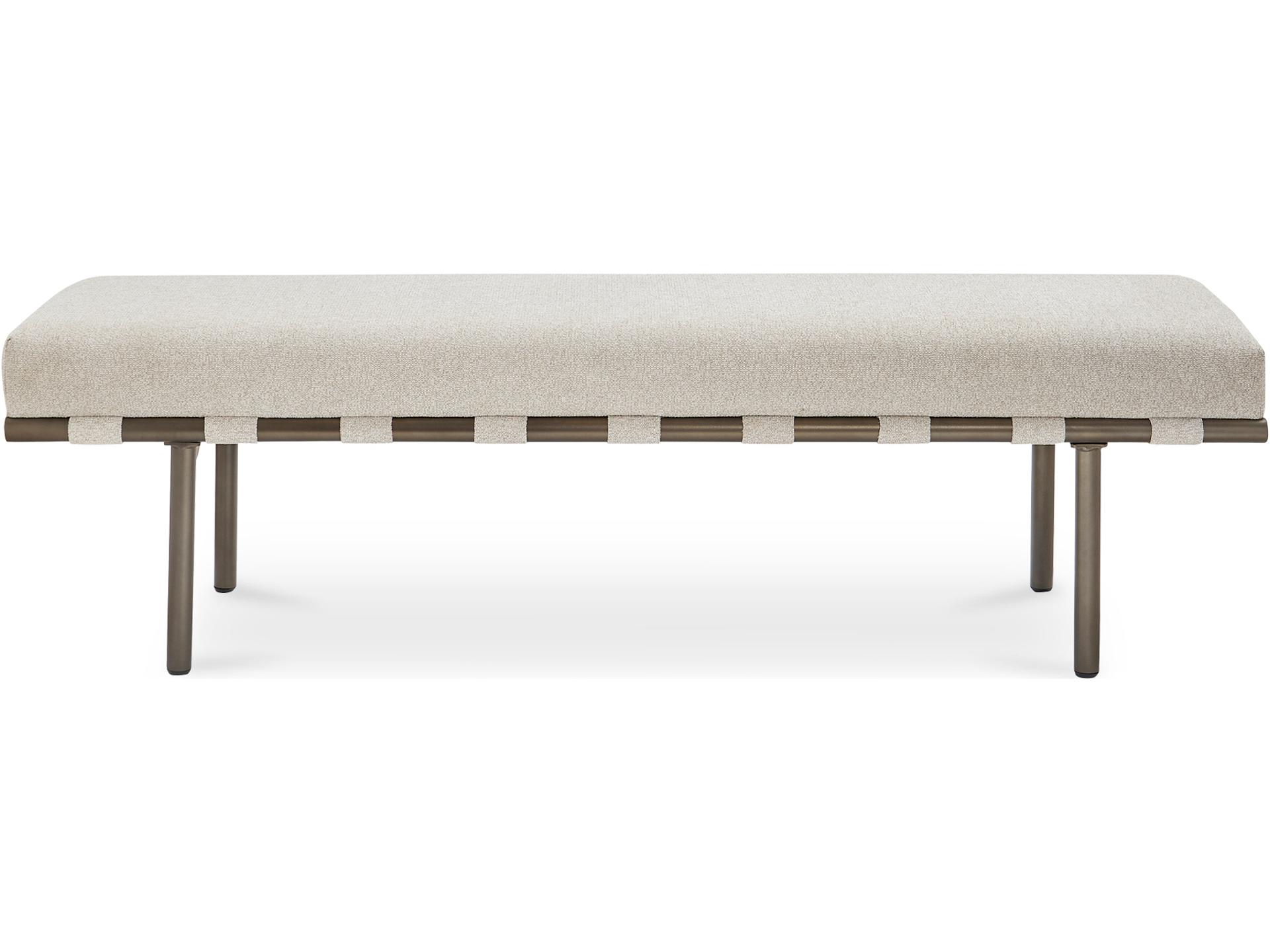 Carson Beige Upholstered Accent Bench
