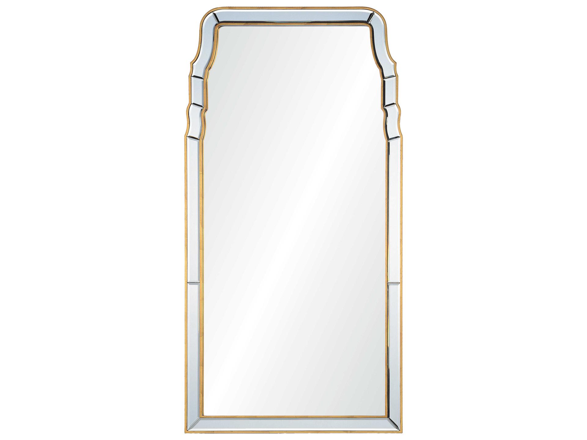 Queen Anne Wall Mirror in Distressed Gold Leaf