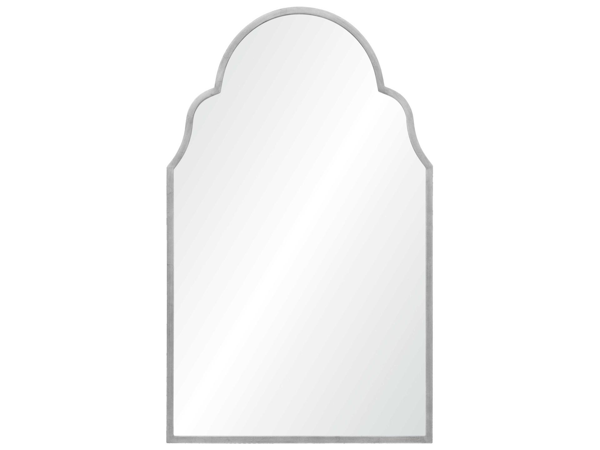 Antiqued Silver Leaf Arch Wall Mirror