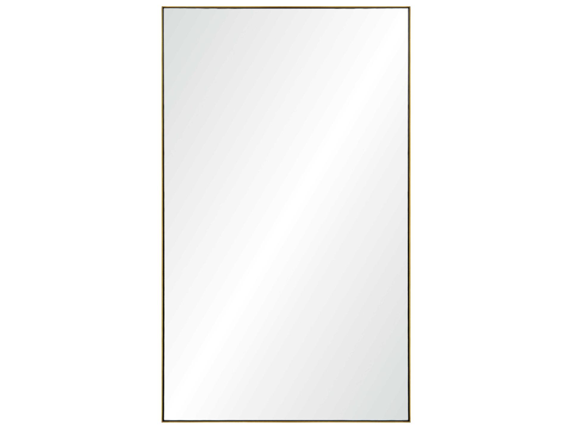 Burnished Brass Rectangle Wall Mirror