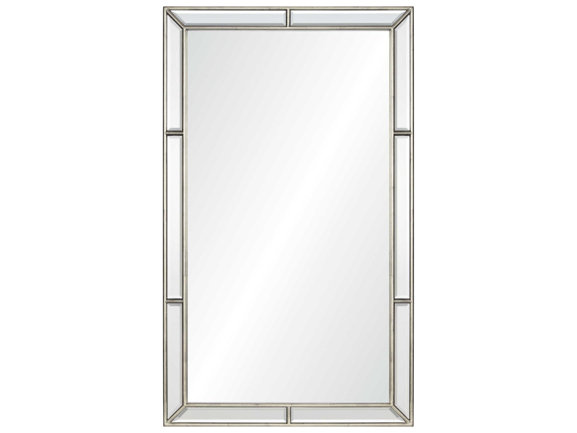Distressed Silver Leaf Rectangular Wall Mirror