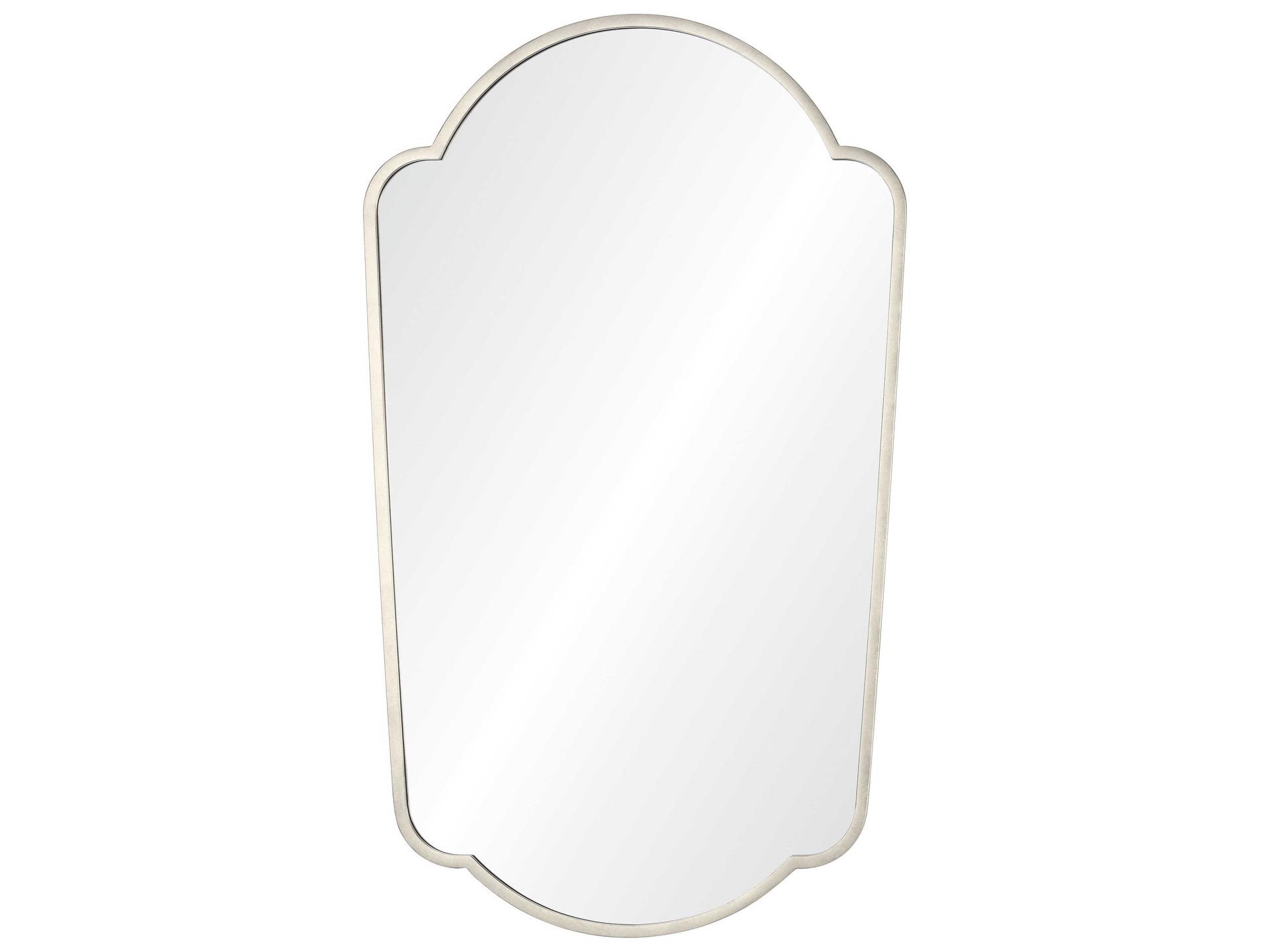 Distressed Silver Leaf Rectangle Wall Mirror