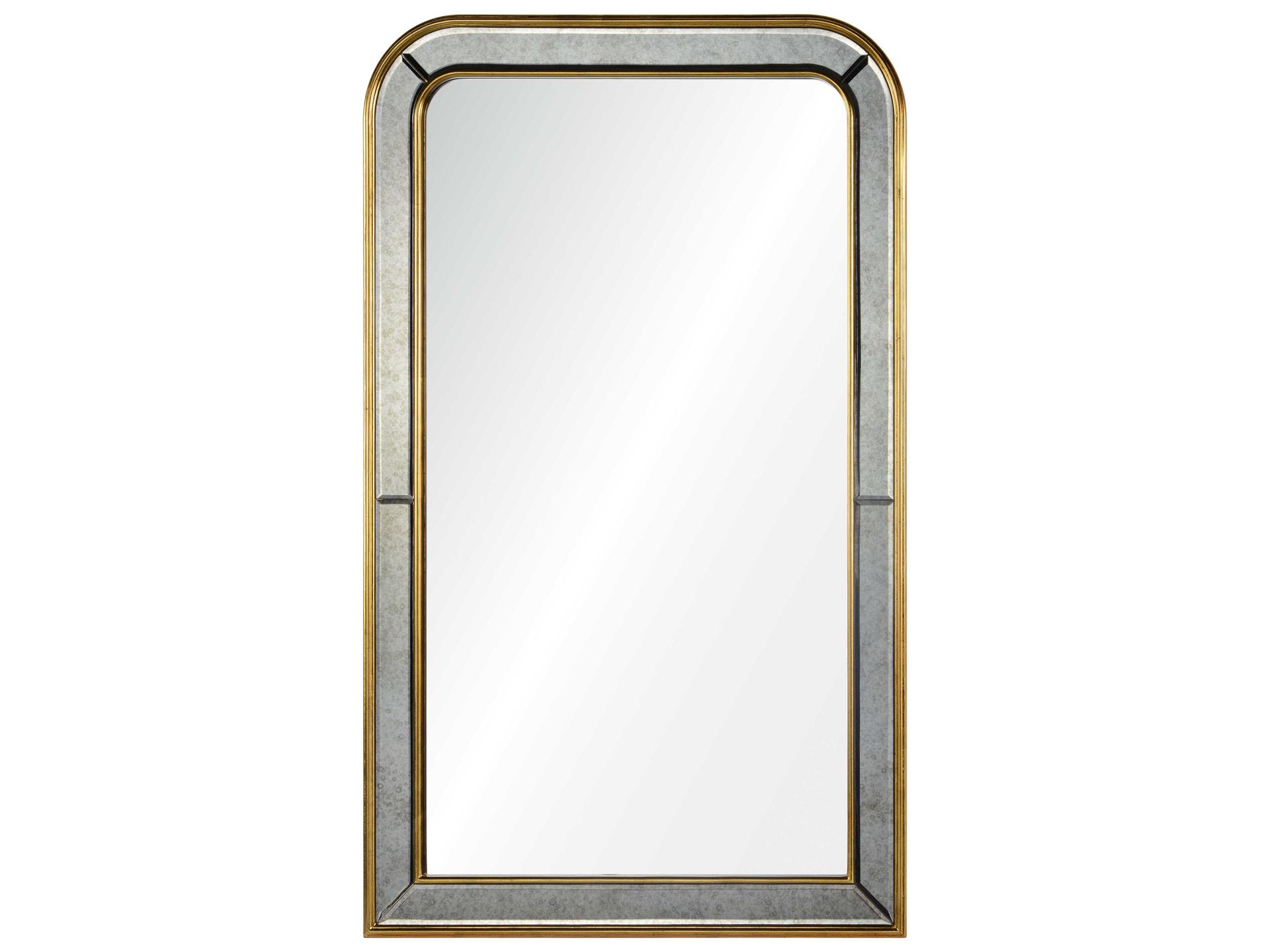 Laurent Burnished Gold Leaf Wall Mirror by Barclay Butera