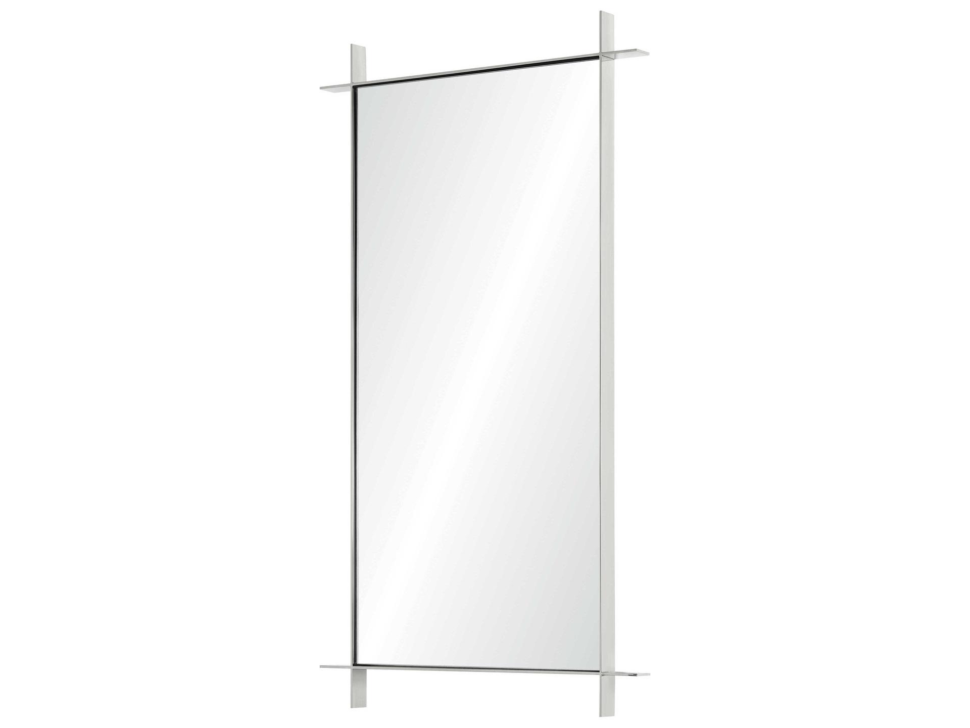 Mirror Home Barclay Butera Polished Stainless Steel Rectangular Wall Mirror