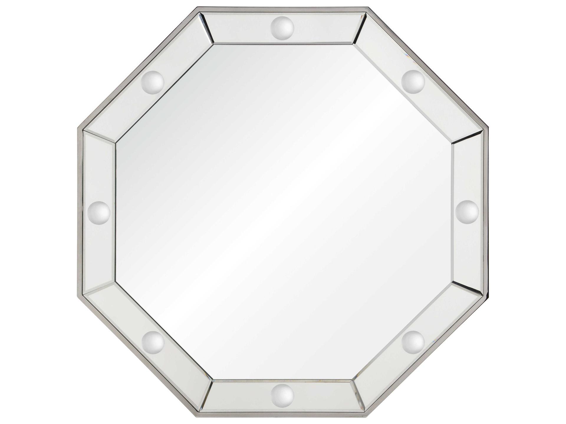 Bunny Williams Octagonal Polished Stainless Steel Wall Mirror