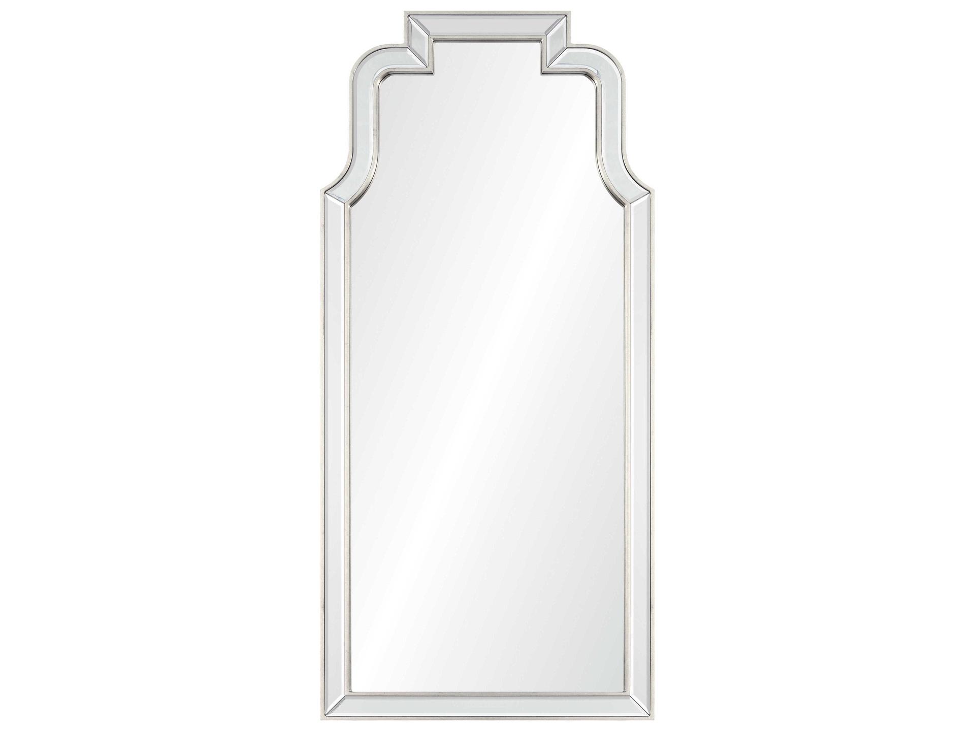 Bunny Williams Distressed Silver Leaf Framed Wall Mirror