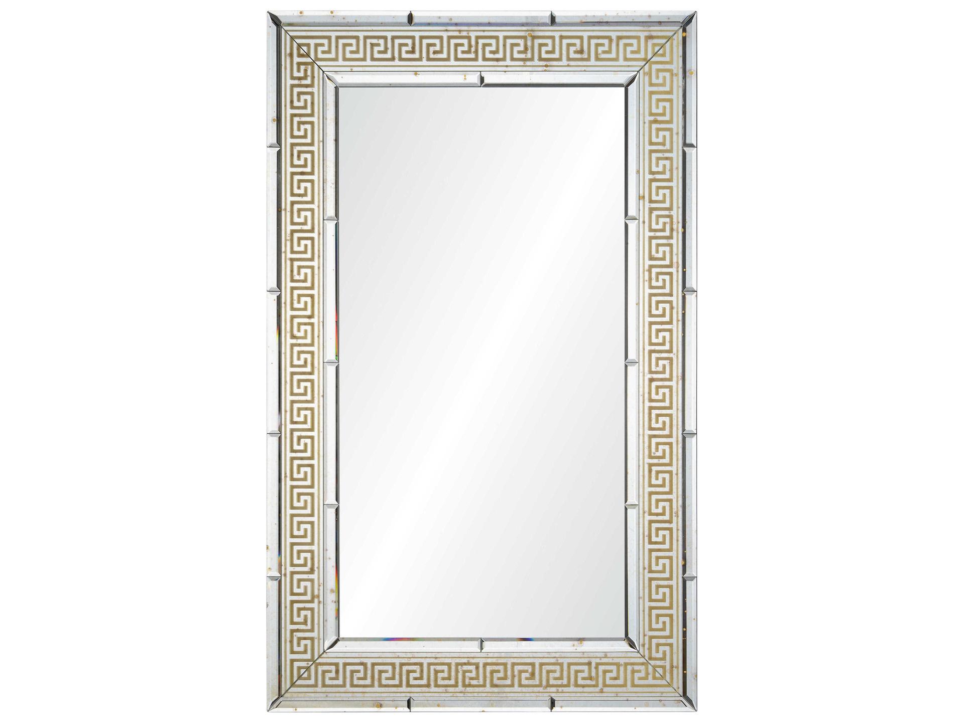 Suzanne Kasler Antiqued Gold Rectangular Wall Mirror