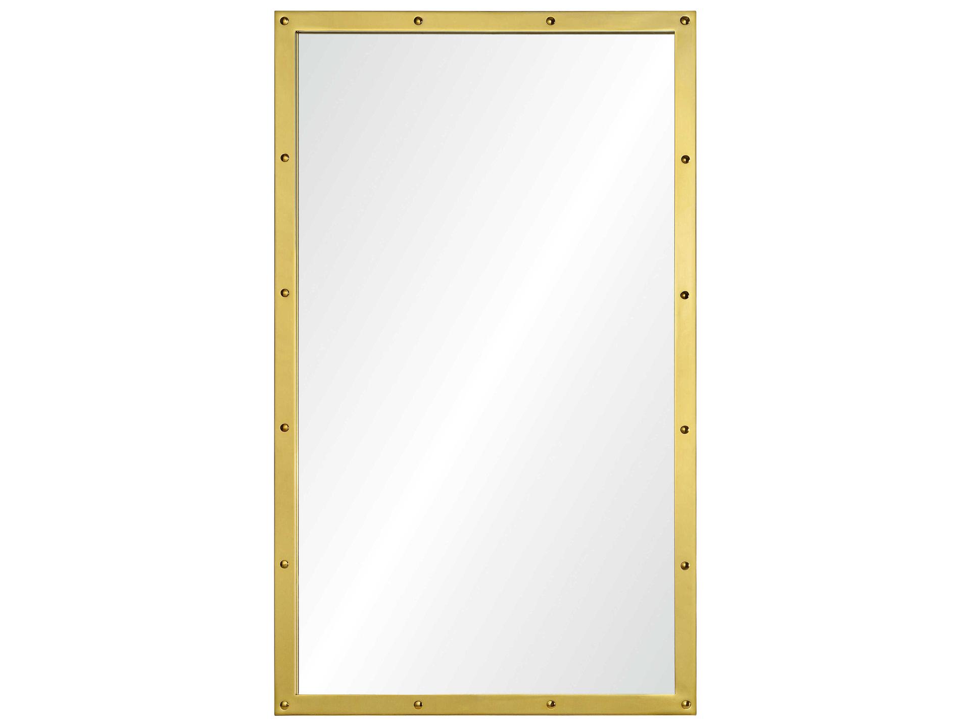 Suzanne Kasler Burnished Brass Rectangular Wall Mirror