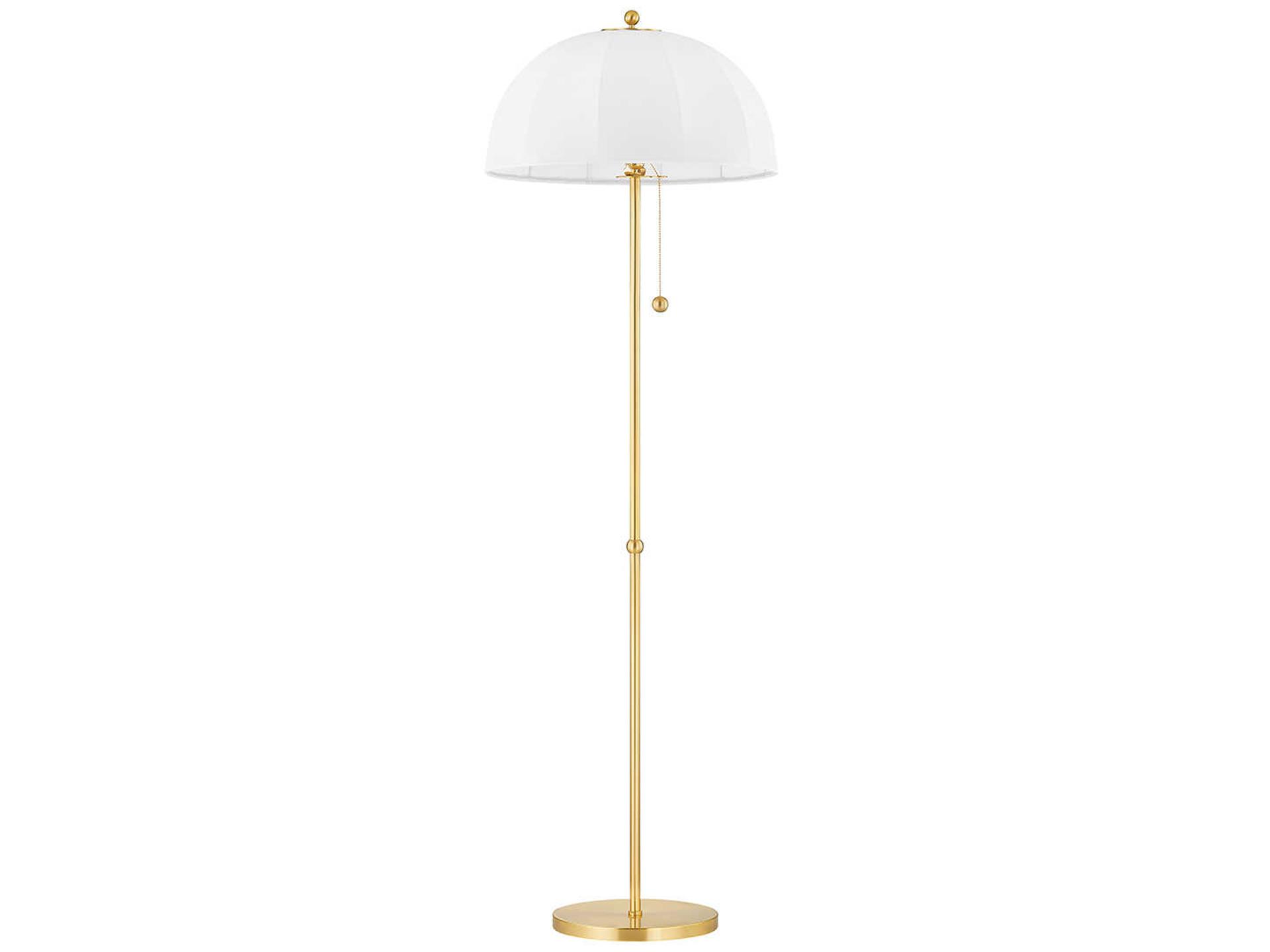 Meshelle Aged Brass Floor Lamp