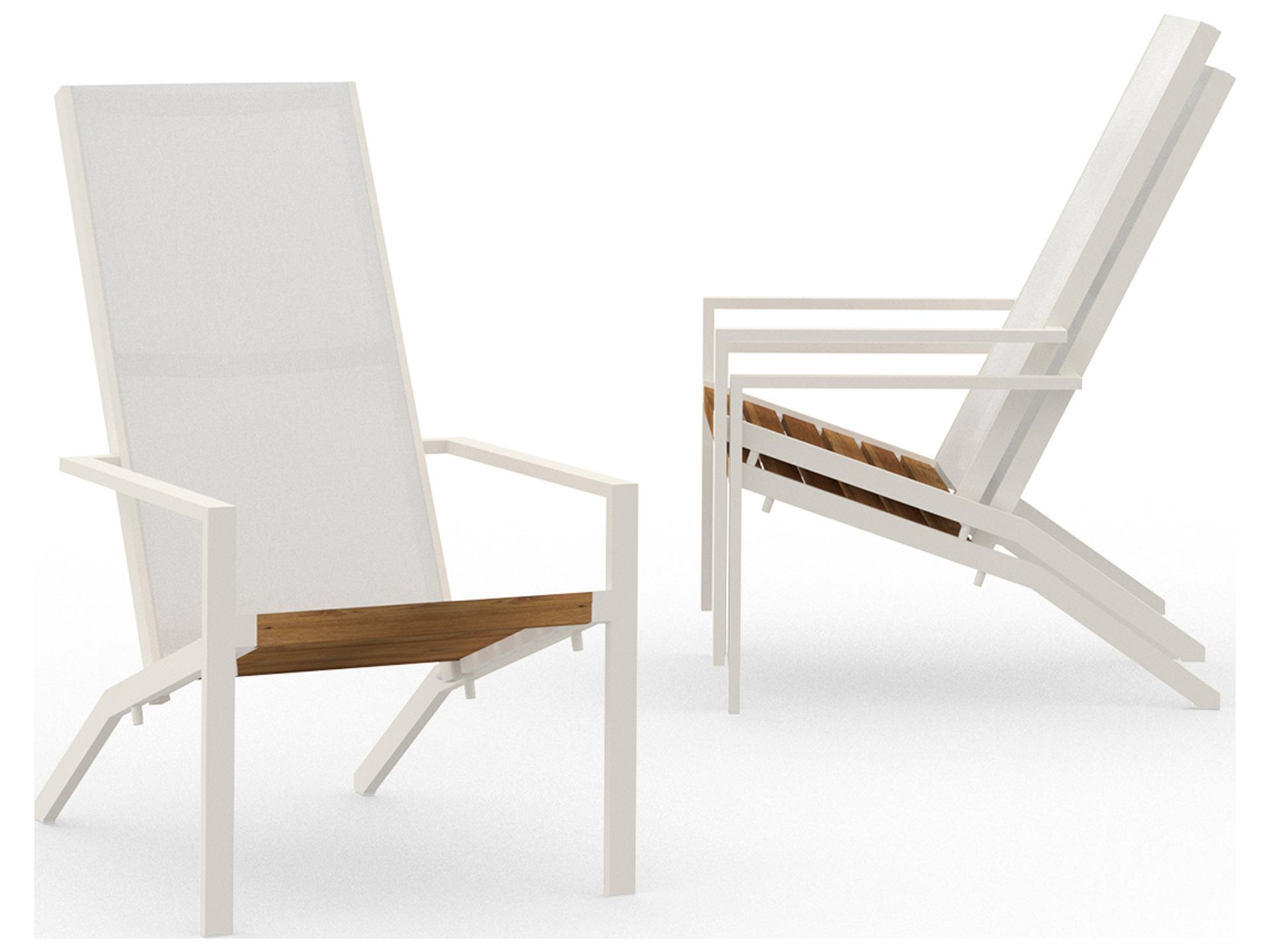 MamaGreen Bondi Sling Aluminum Teak Tall Adirondack