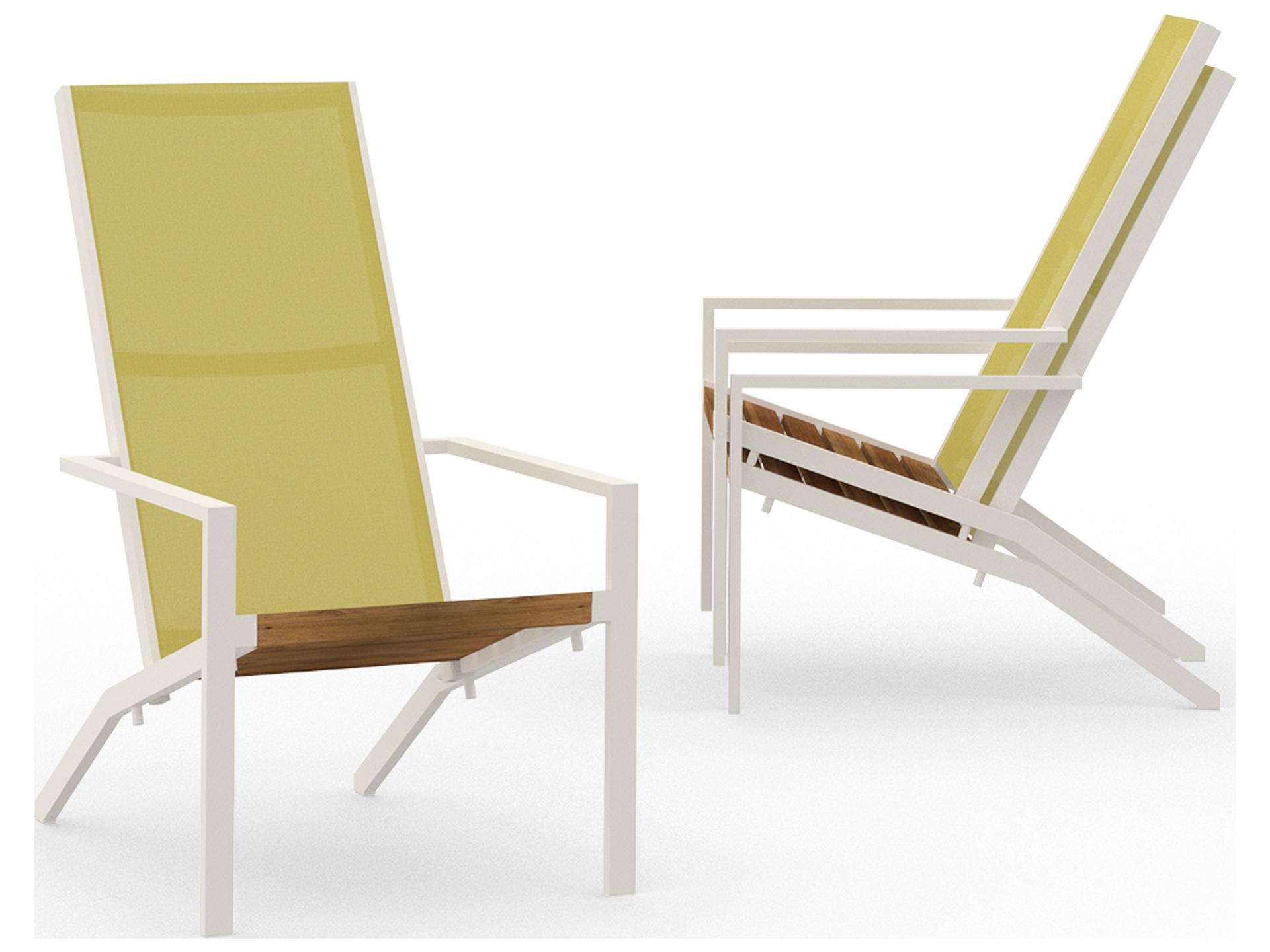 MamaGreen Bondi Sling Aluminum Teak Tall Adirondack