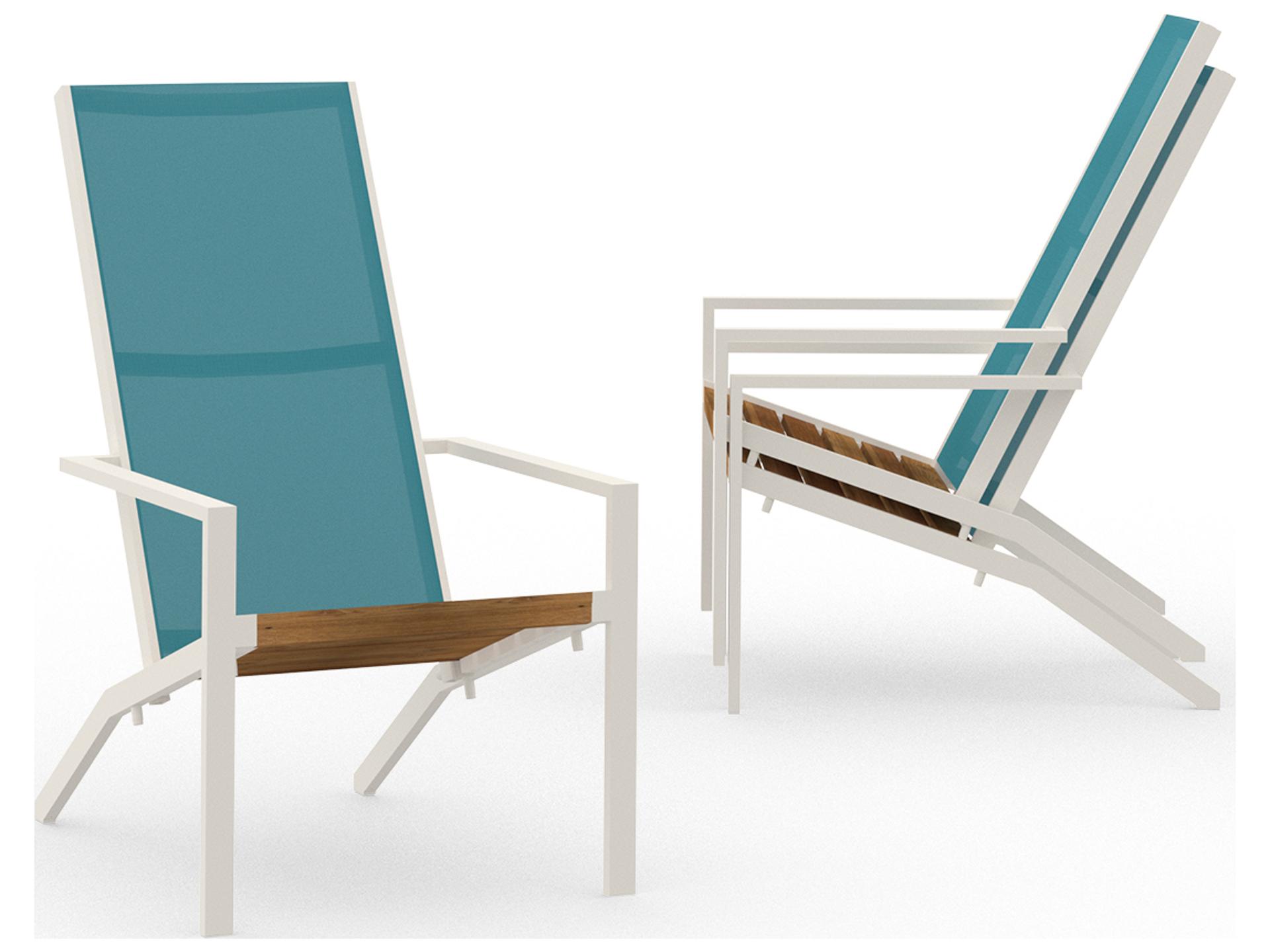 MamaGreen Bondi Sling Aluminum Teak Tall Adirondack