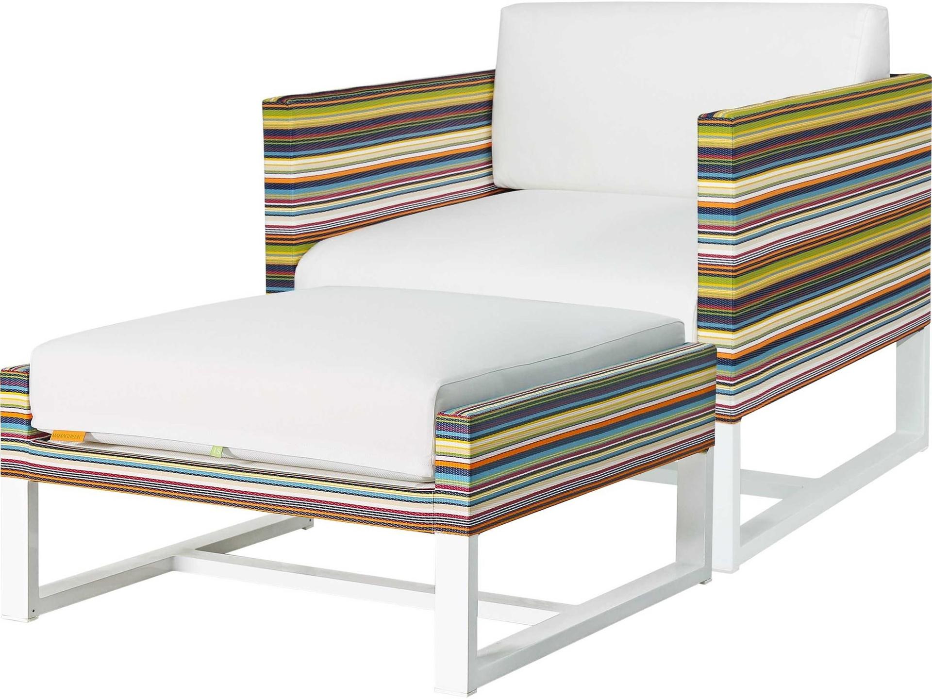 Stripe Aluminum Cushion Outdoor Lounge Set