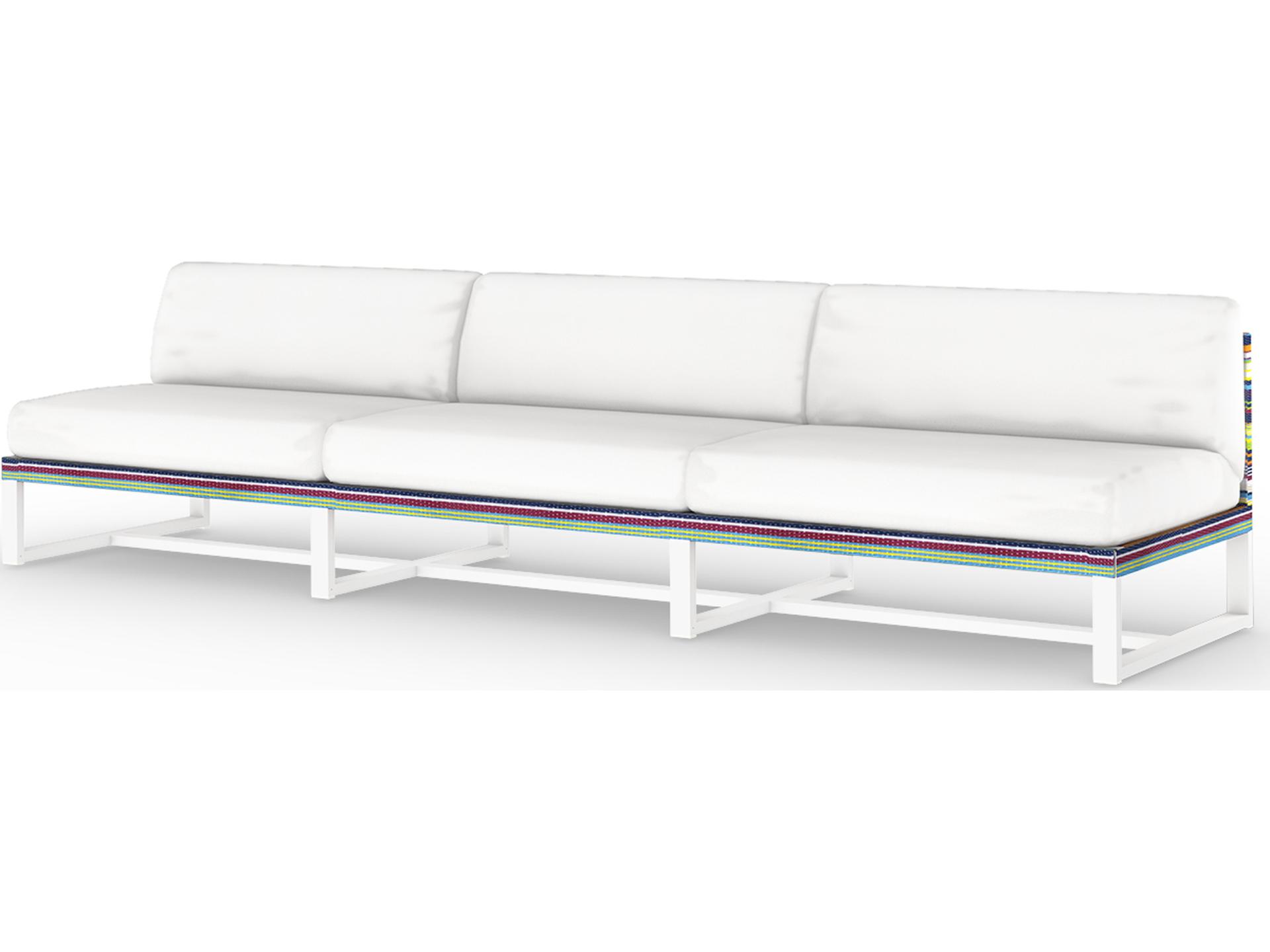 MamaGreen Stripe Aluminum Cushion Patio Sofa