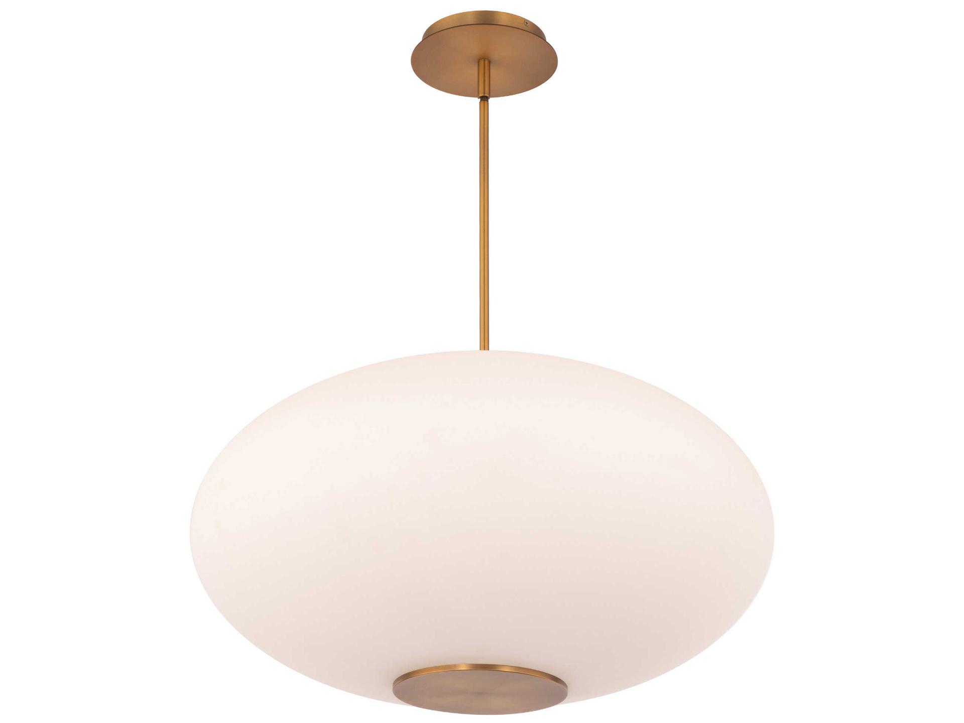 Illusion LED Pendant Light in Aged Brass