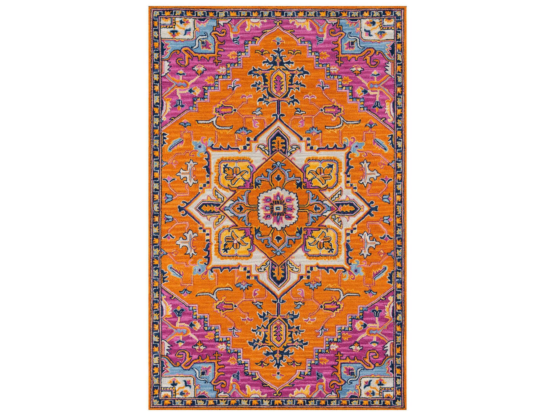 Ibiza IBI-2 Orange Hand Tufted Wool Area Rug