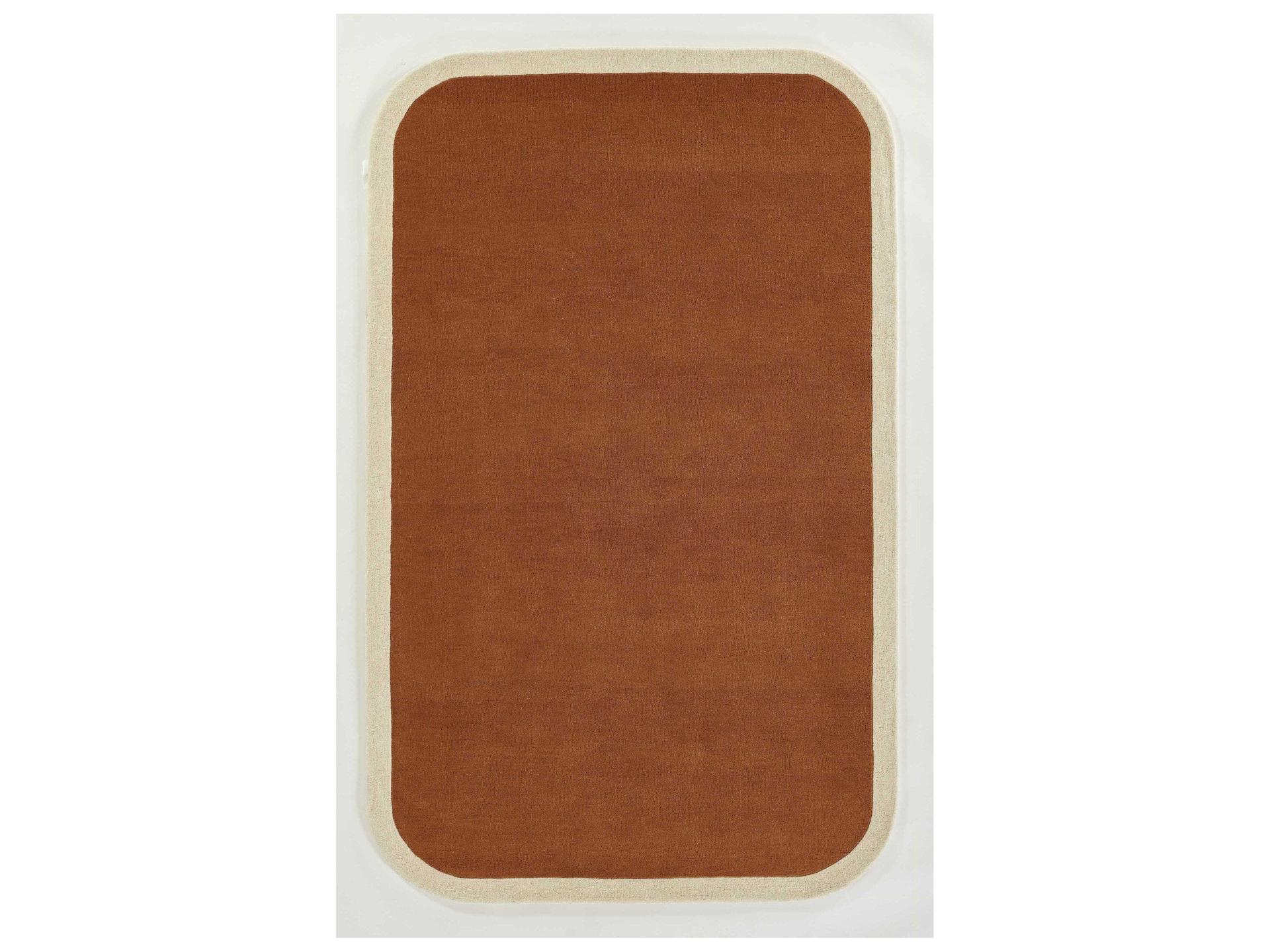 Tallulah Copper Hand Tufted Wool Area Rug with Rounded Corners