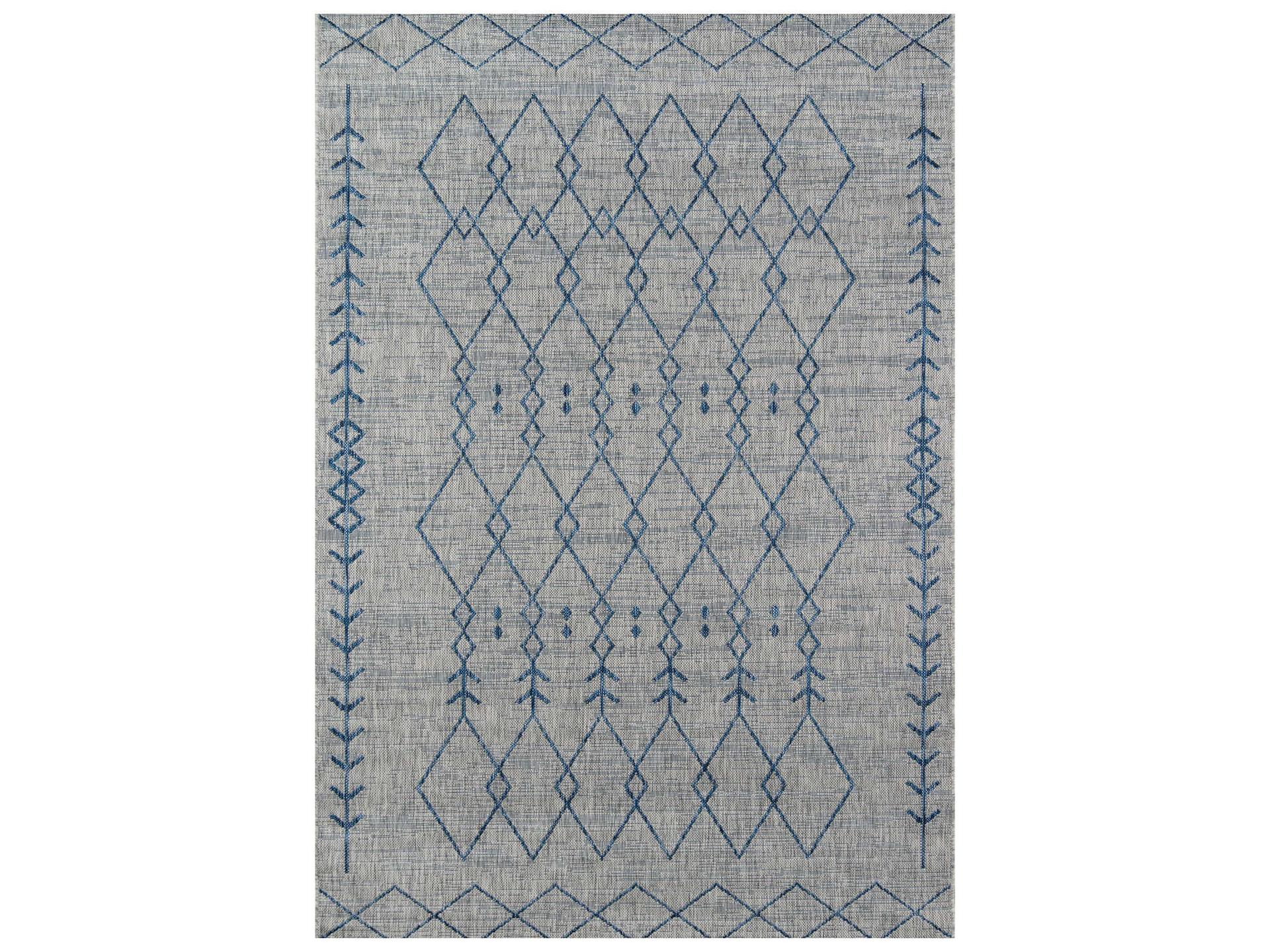 Novogratz Villa VI Abstract Geometric Indoor Outdoor Rug in Grey
