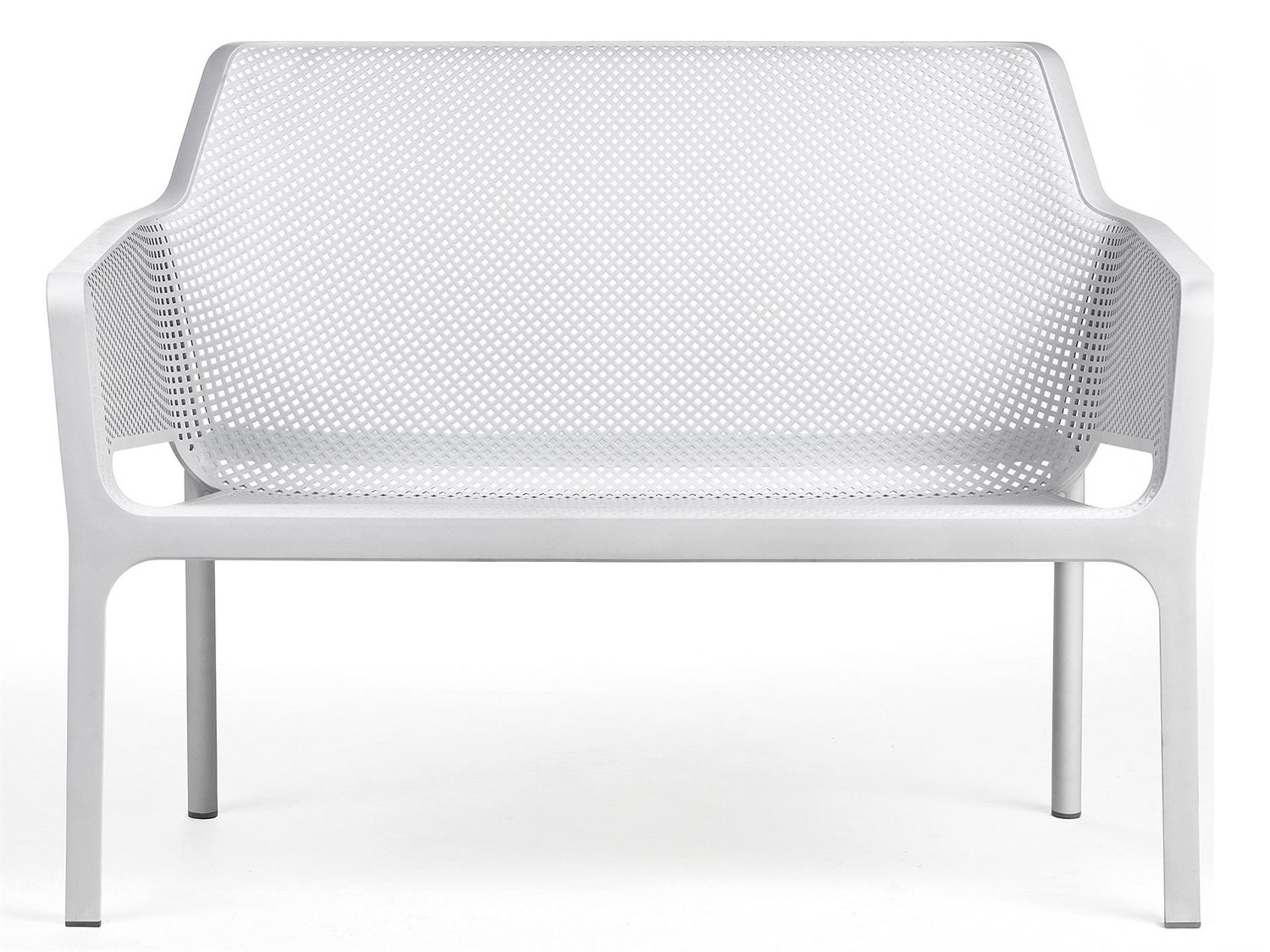 NET Resin Bianco Stackable Patio Bench