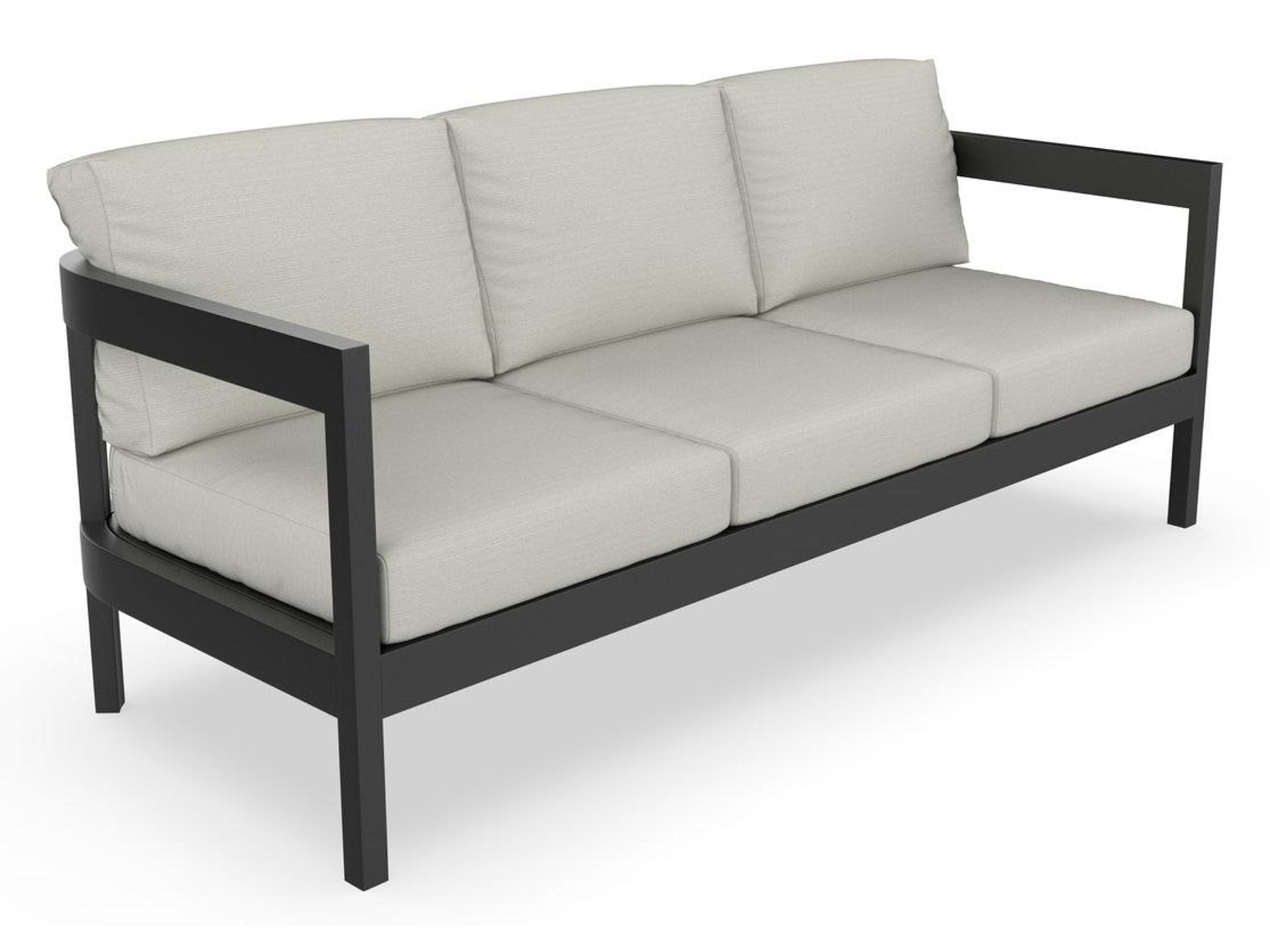 Chesapeake Bay Aluminum Outdoor Sofa Dark Gray