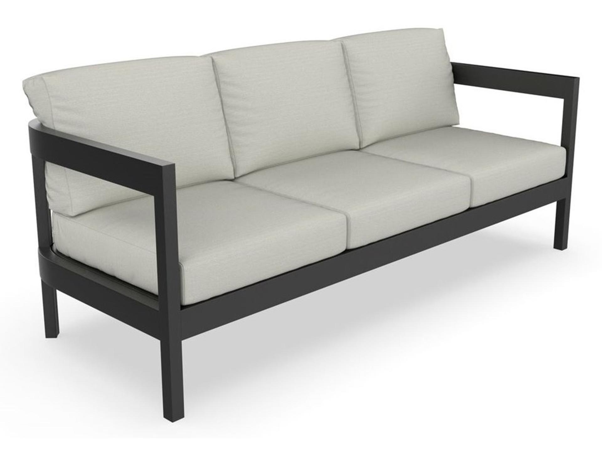 Chesapeake Bay Aluminum Dark Gray Loveseat
