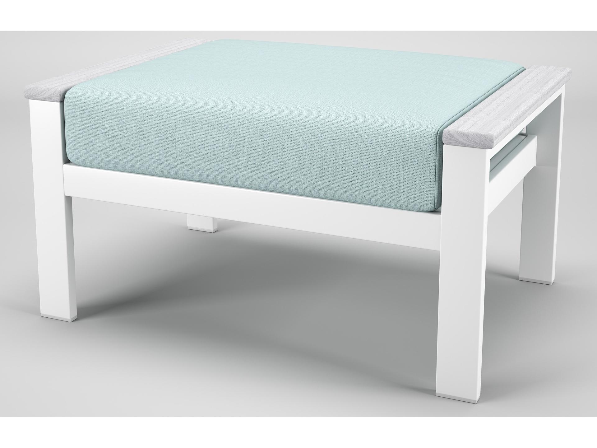 Hanover Slat Aluminum Outdoor Ottoman