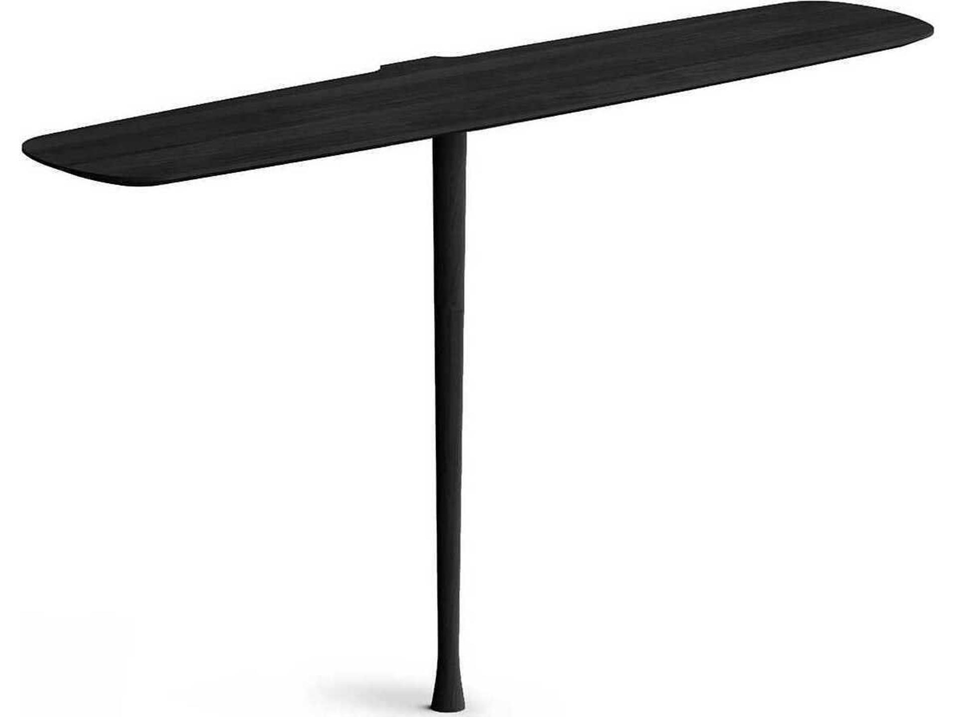Unica Rectangular Wood Black Console Table