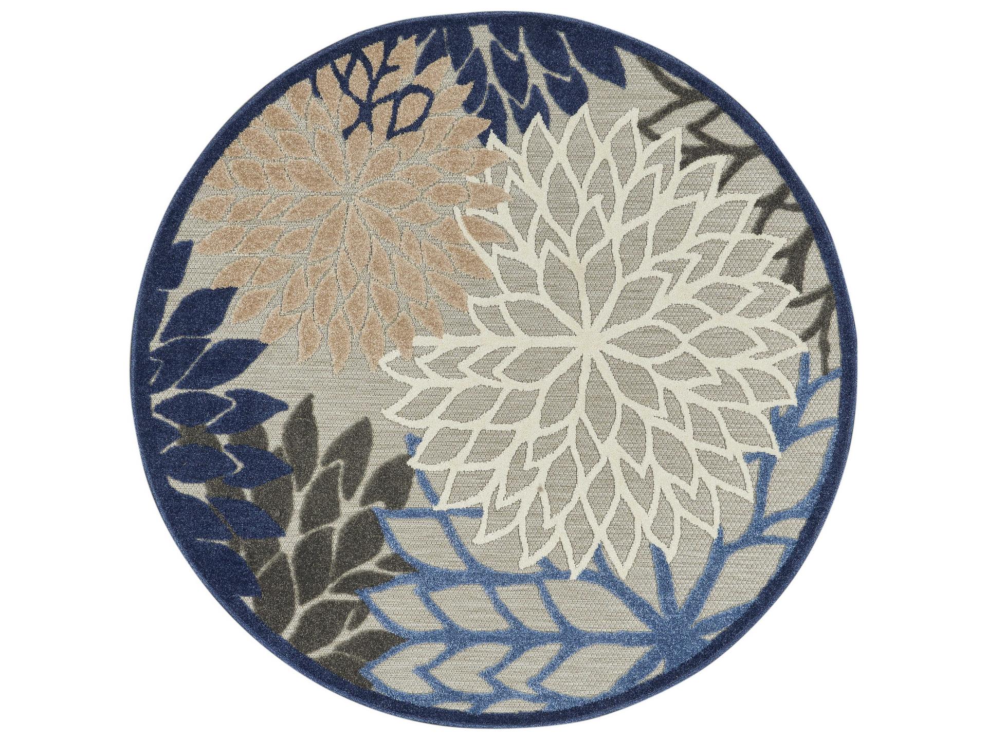 Aloha Indoor Outdoor Rug Tropical Floral High-Low Pile