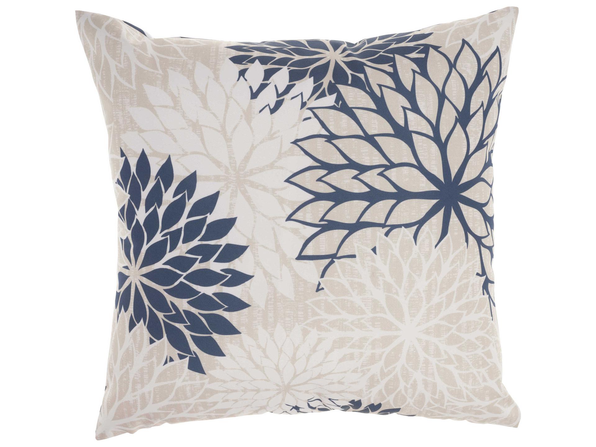 Aloha Ivory / Navy Pillow