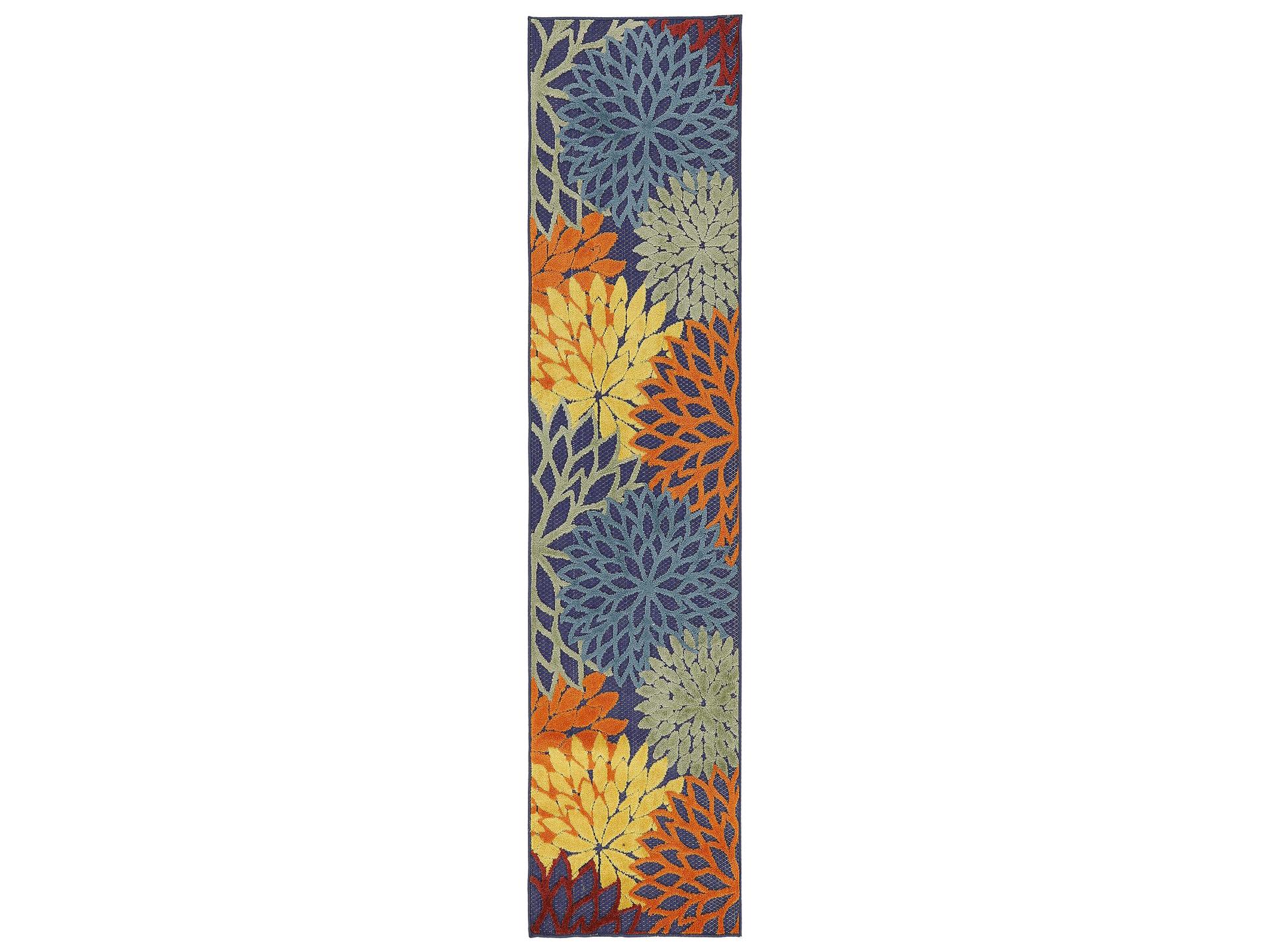 Aloha Indoor Outdoor Floral Runner Rug