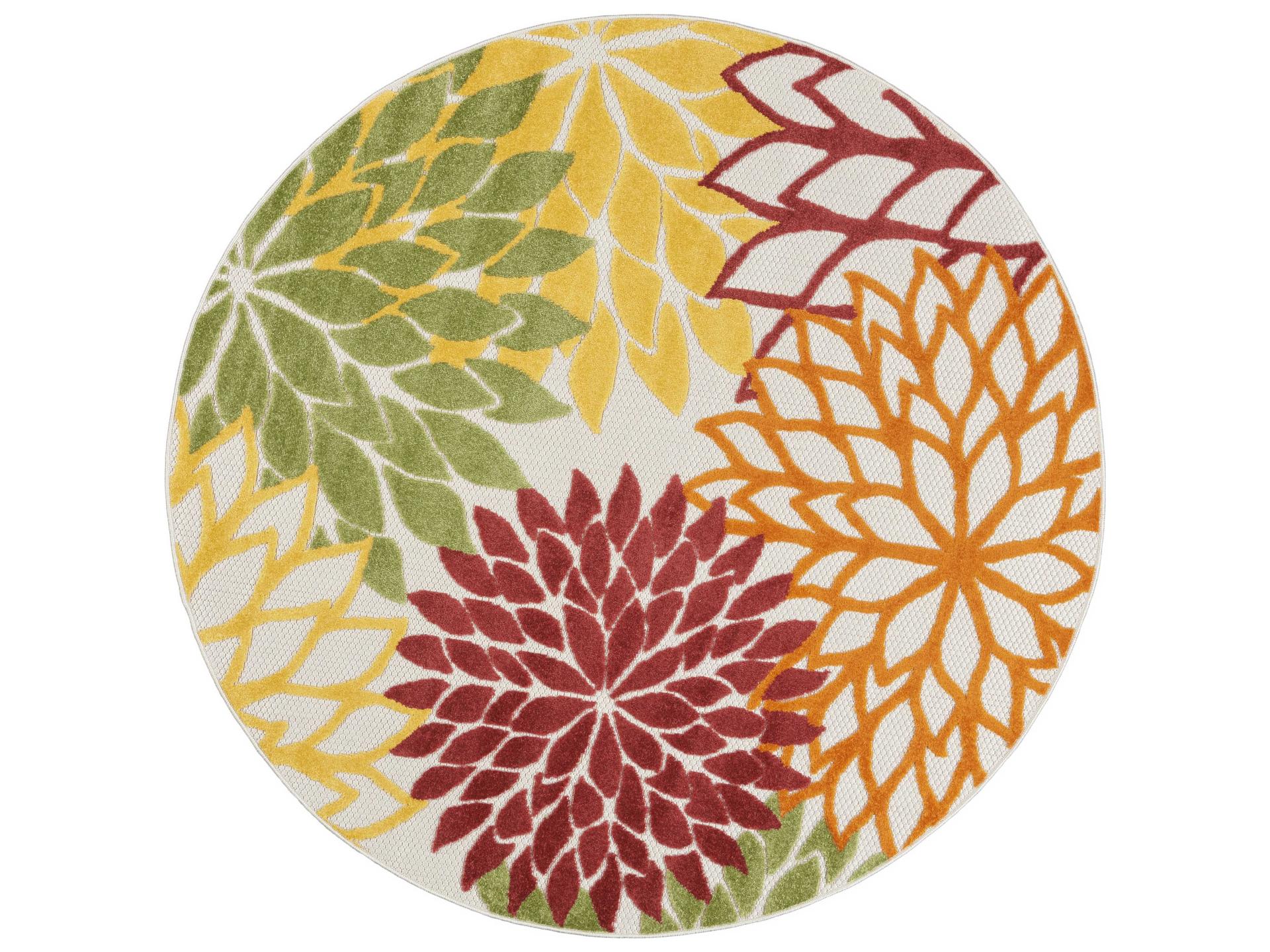 Aloha Indoor Outdoor Floral Area Rug