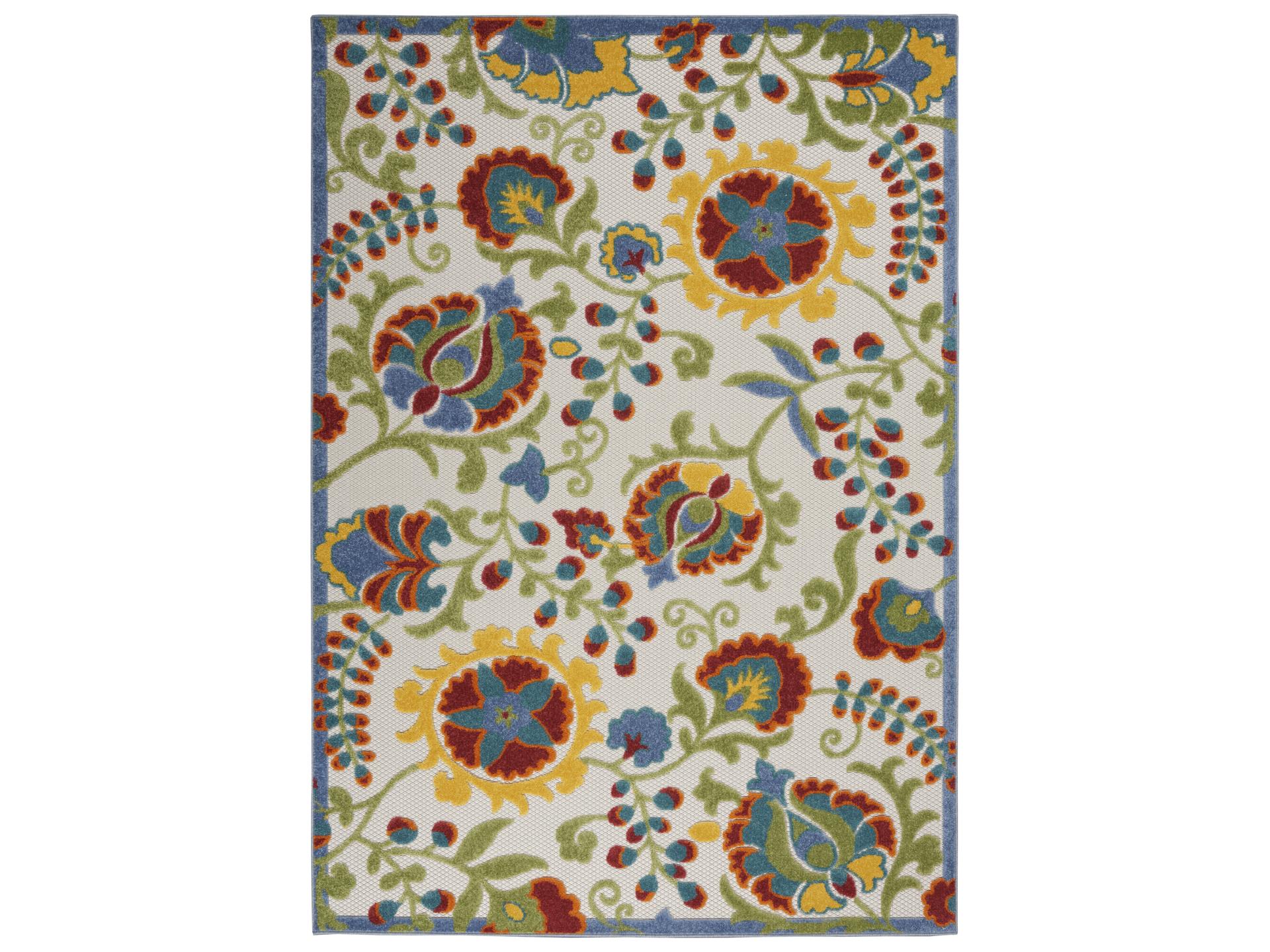 Aloha Indoor Outdoor Area Rug Floral Multicolor