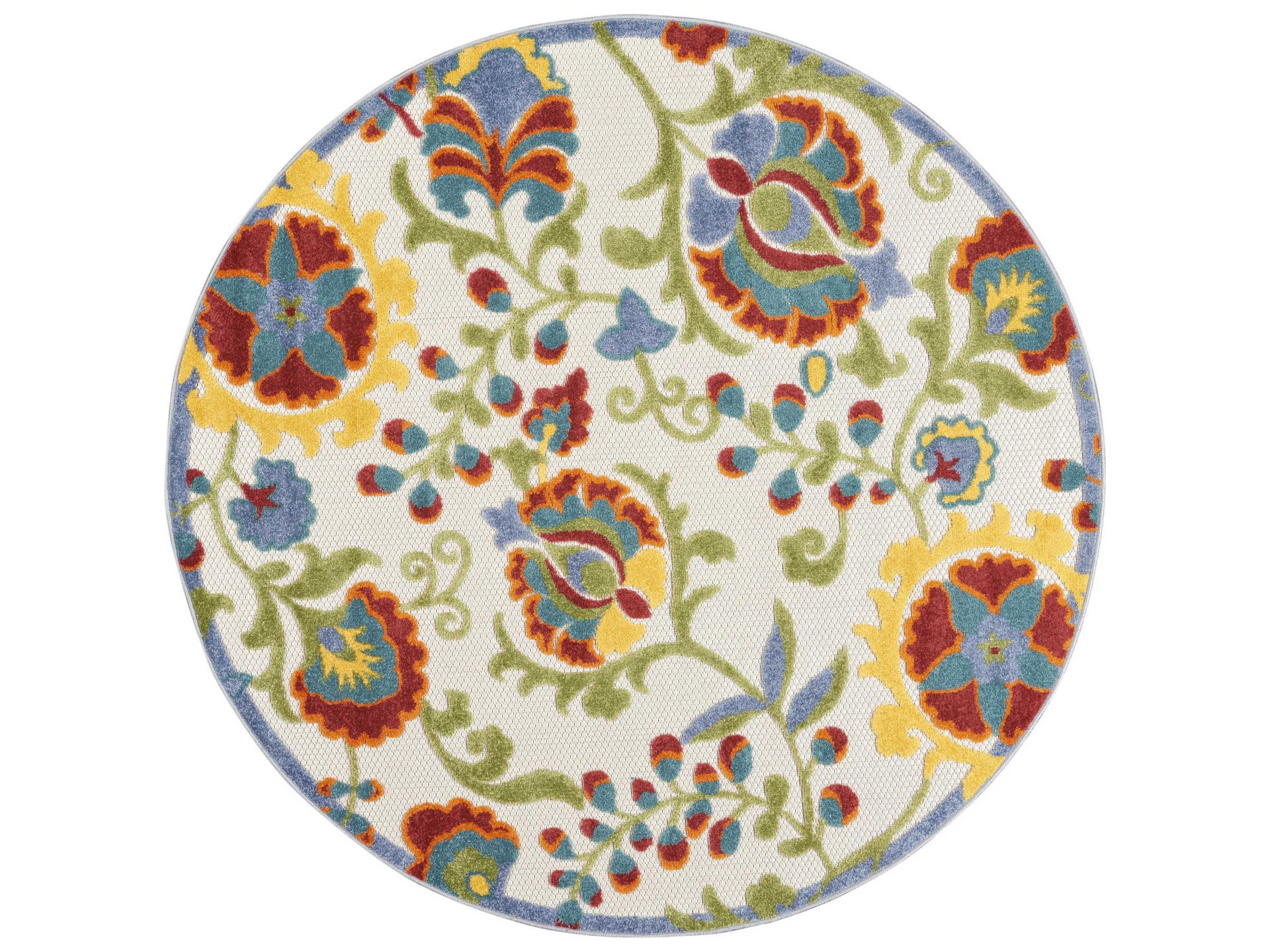 Aloha Indoor Outdoor Floral Area Rug