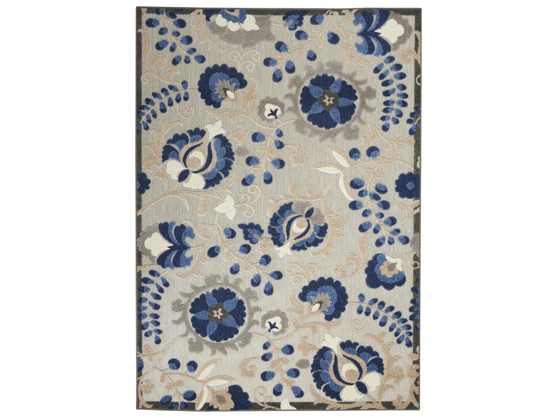 Aloha Indoor Outdoor Floral Area Rug