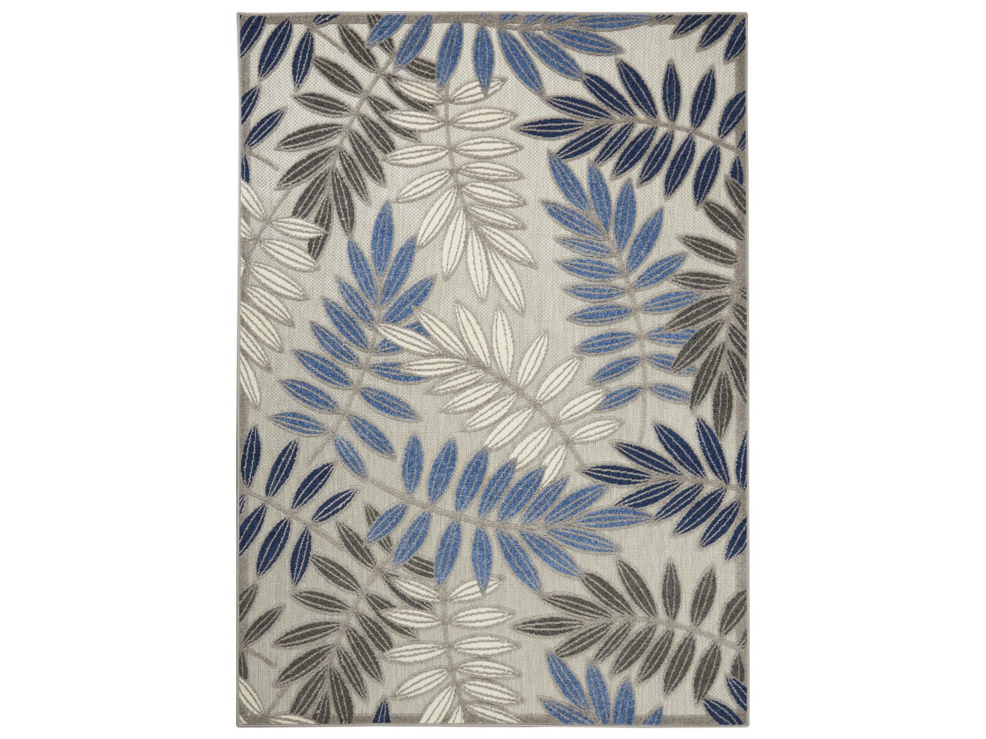 Aloha Indoor Outdoor Area Rug Tropical Leaf Design